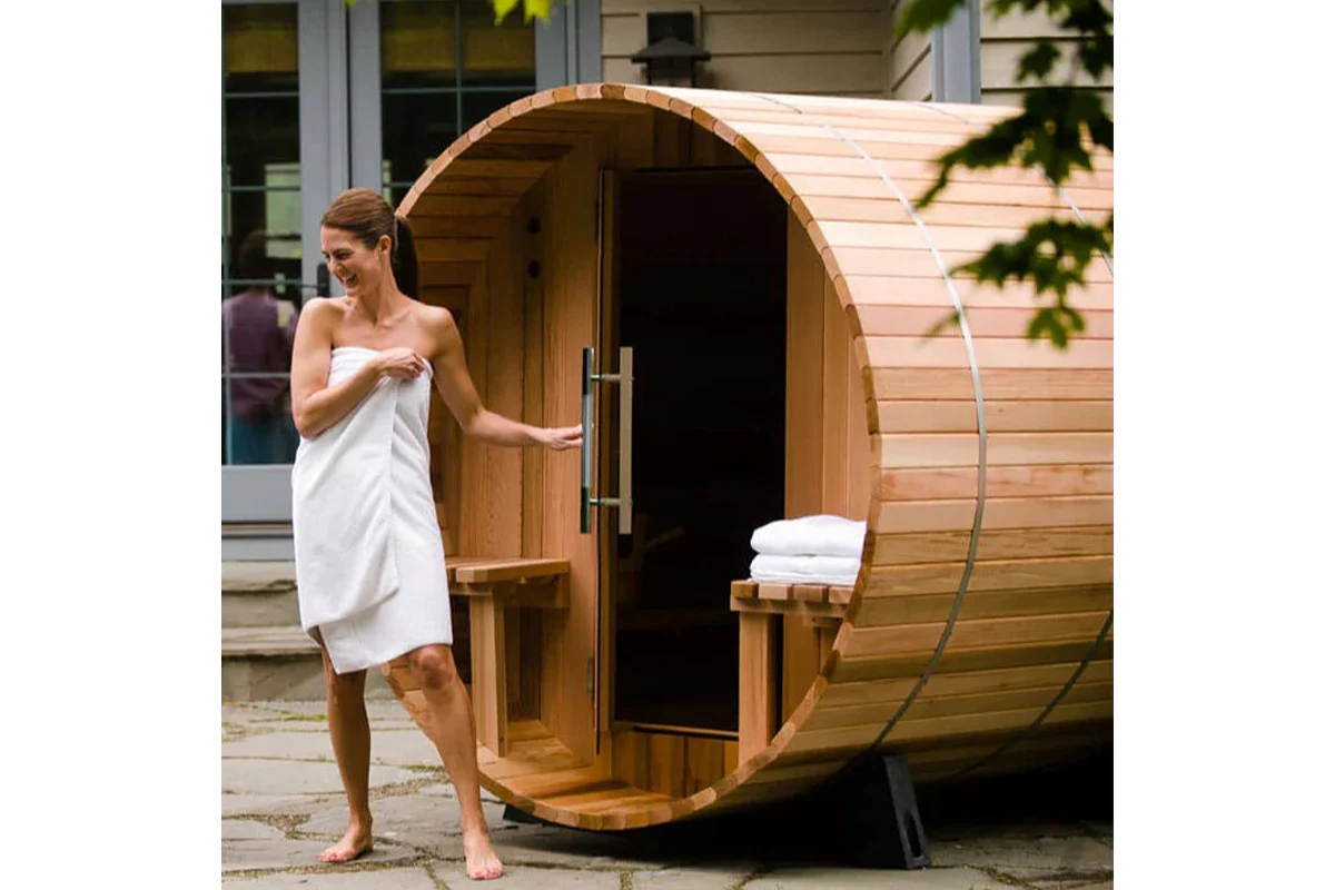 Almost Heaven Audra 2-4 Person Canopy Barrel Sauna - Image 3
