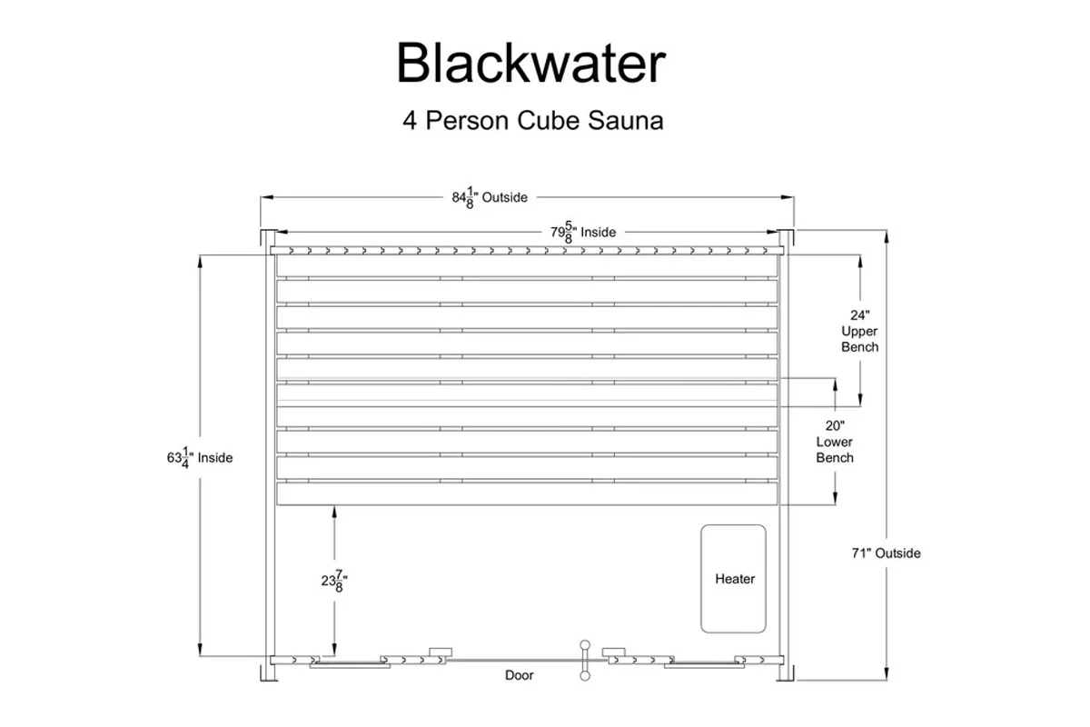 Almost Heaven Blackwater 4-6 Person Cube Sauna (🧨JULY 4th SALE) - Image 16