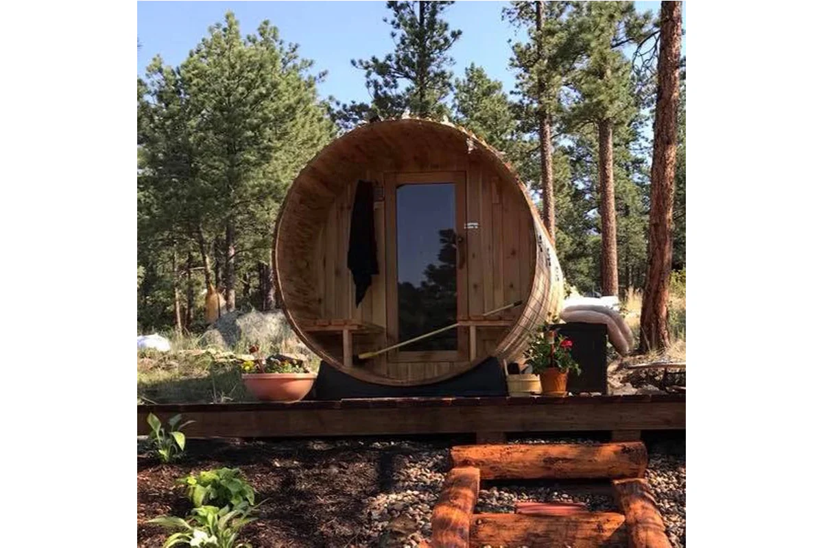 Almost Heaven Charleston 4-Person Canopy Barrel Sauna (🧨JULY 4th SALE) - Image 3