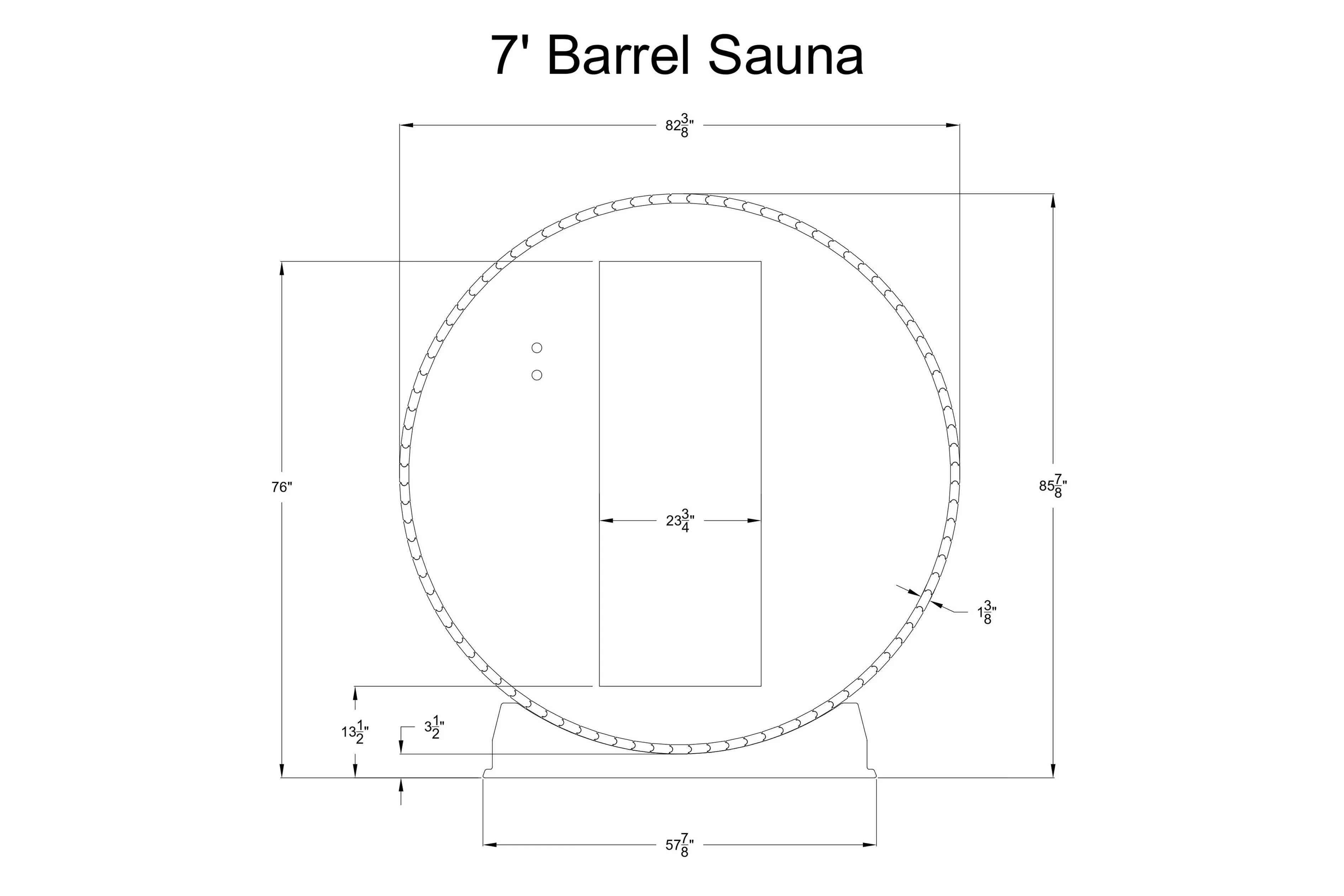 Almost Heaven Essex 4-Person Classic Barrel Sauna (🧨JULY 4th SALE) - Image 9