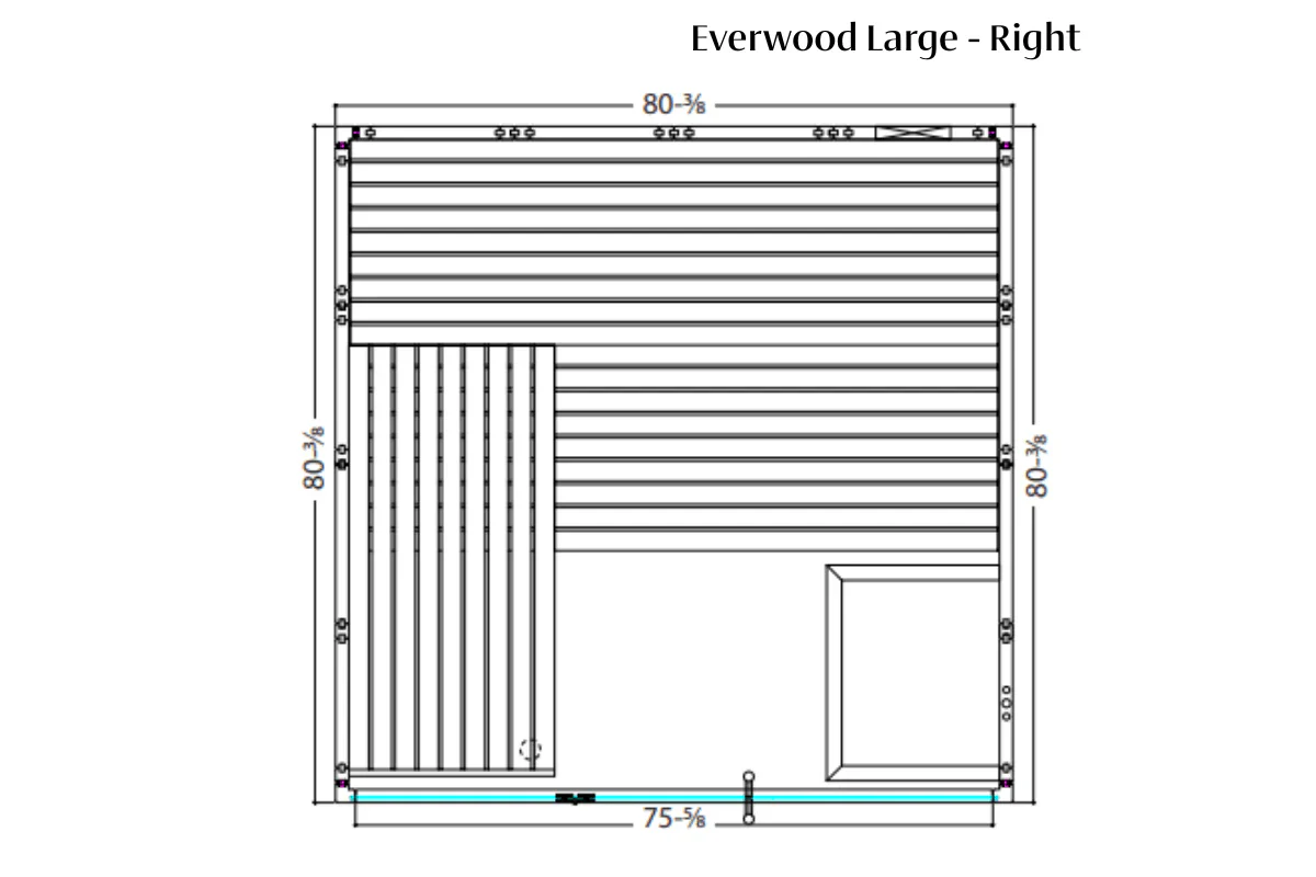Almost Heaven Everwood 2-5 Person Indoor Sauna (Heritage Collection) - Image 6