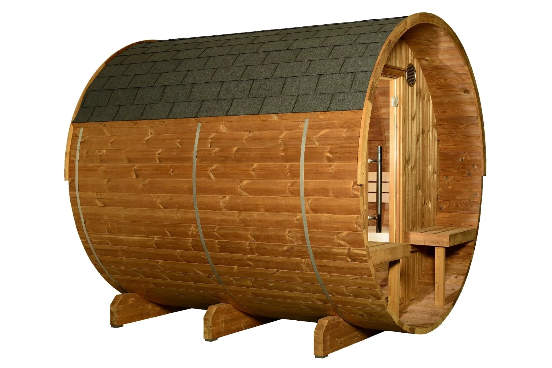 Almost Heaven Magnus 6-Person Canopy Barrel Sauna (Heritage Collection) (🧨JULY 4th SALE) - Image 2