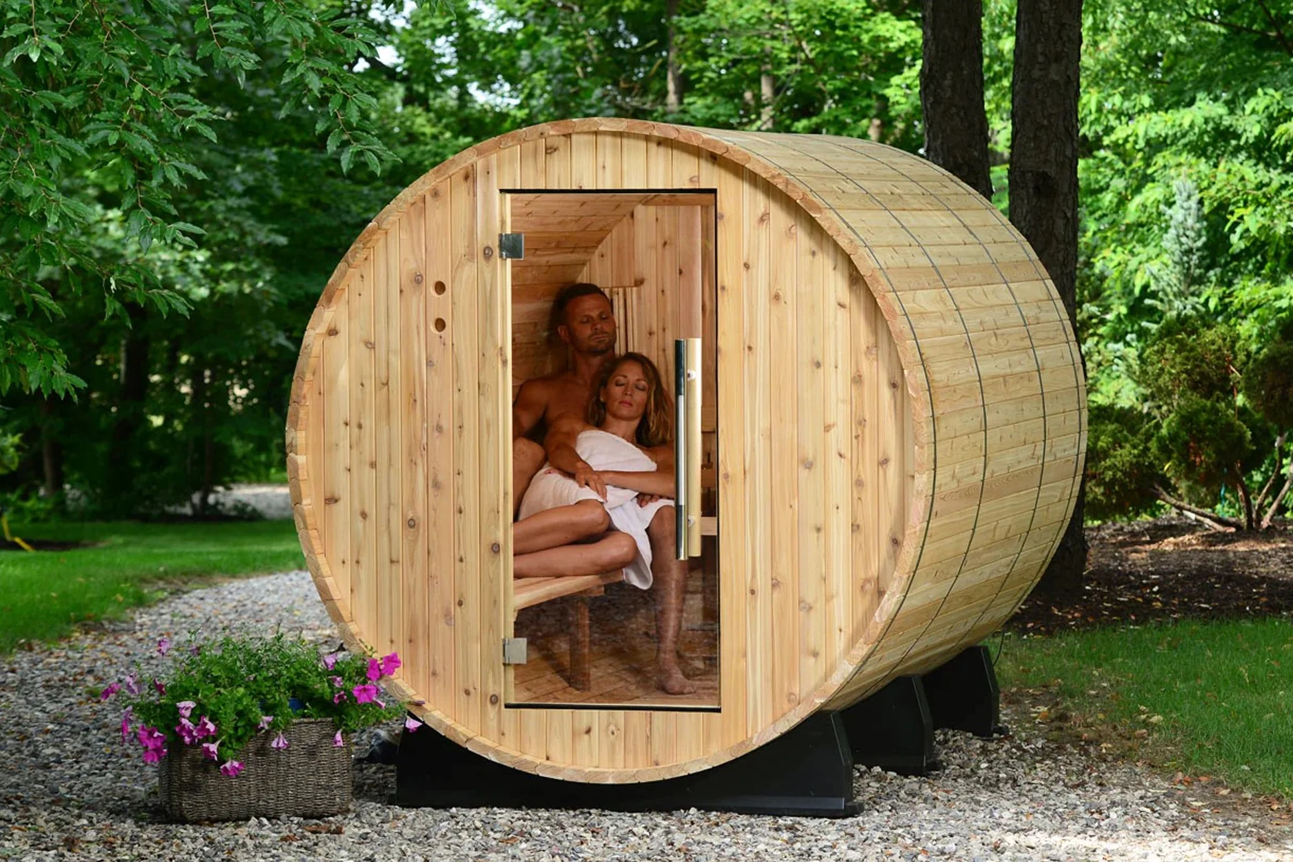 Almost Heaven Princeton 6-Person Classic Barrel Sauna (🧨JULY 4th SALE) - Image 6