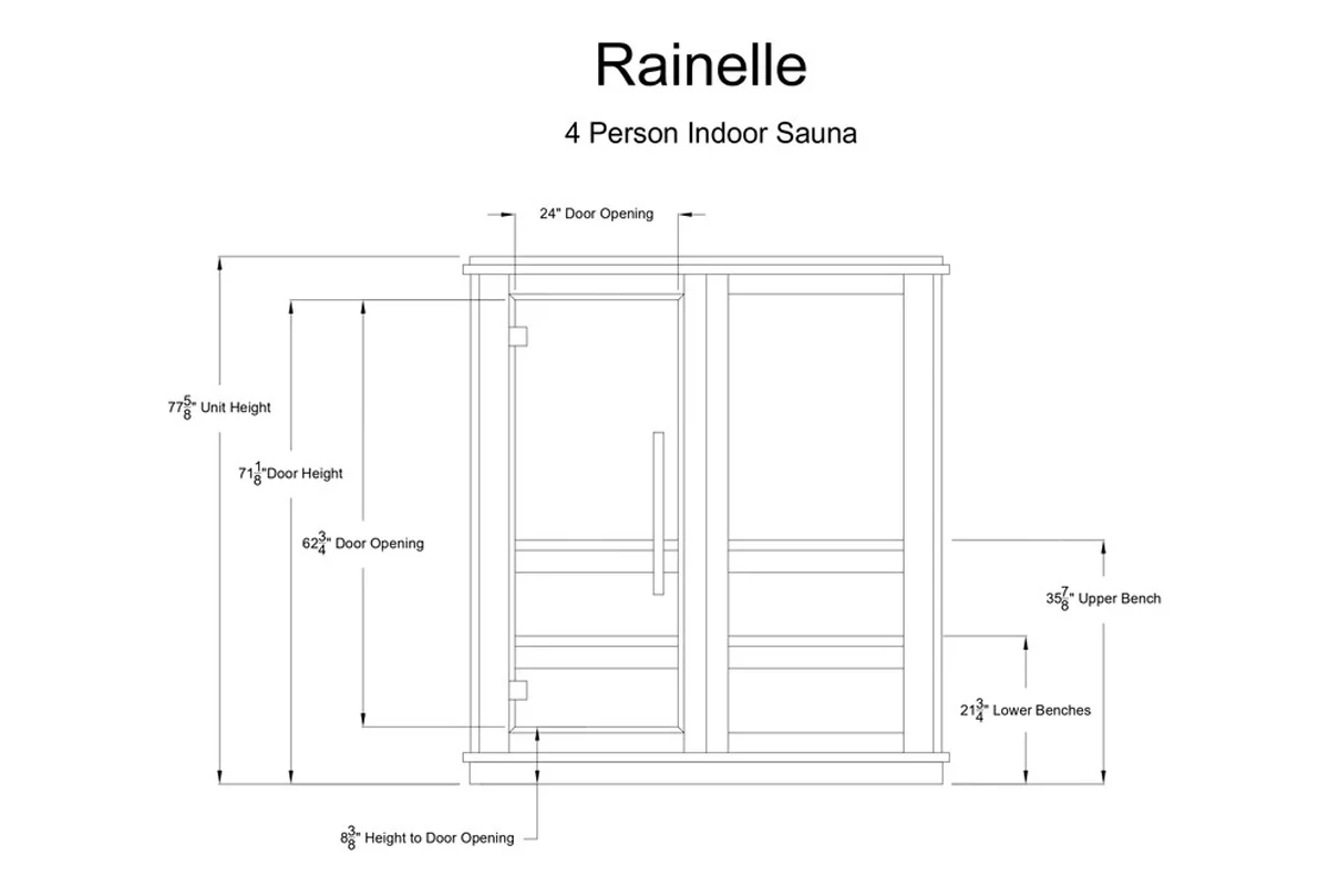 Almost Heaven Rainelle 4-Person Indoor Sauna (Respite Series - Hybrid Option) - Image 11