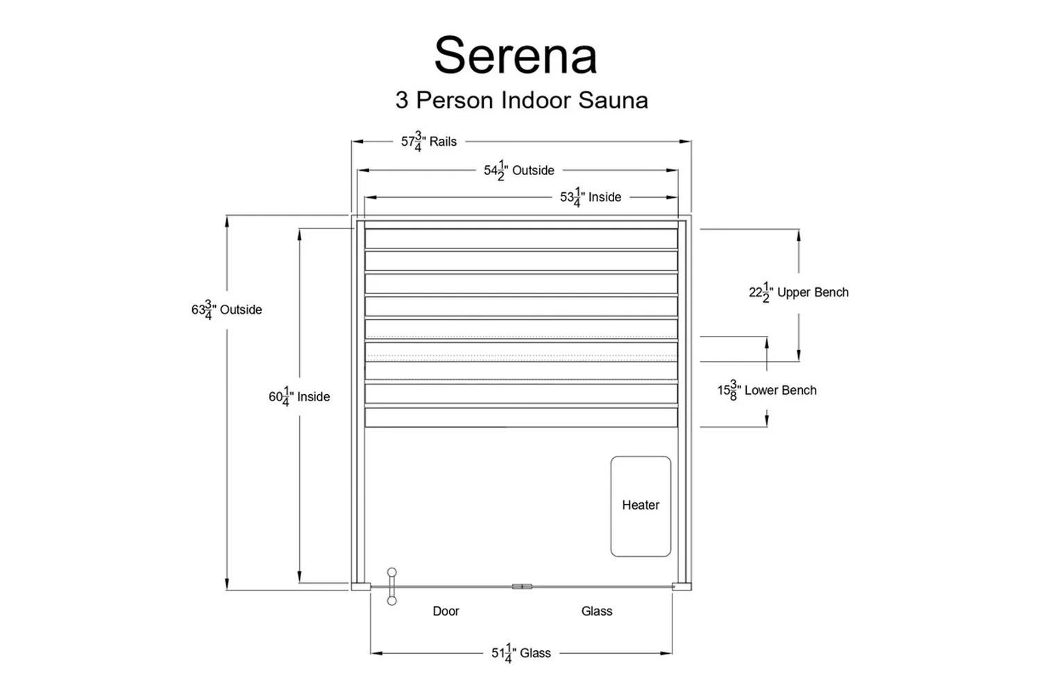 Almost Heaven Serena 3-Person Indoor Sauna (Vision Series - Hybrid Option) - Image 14