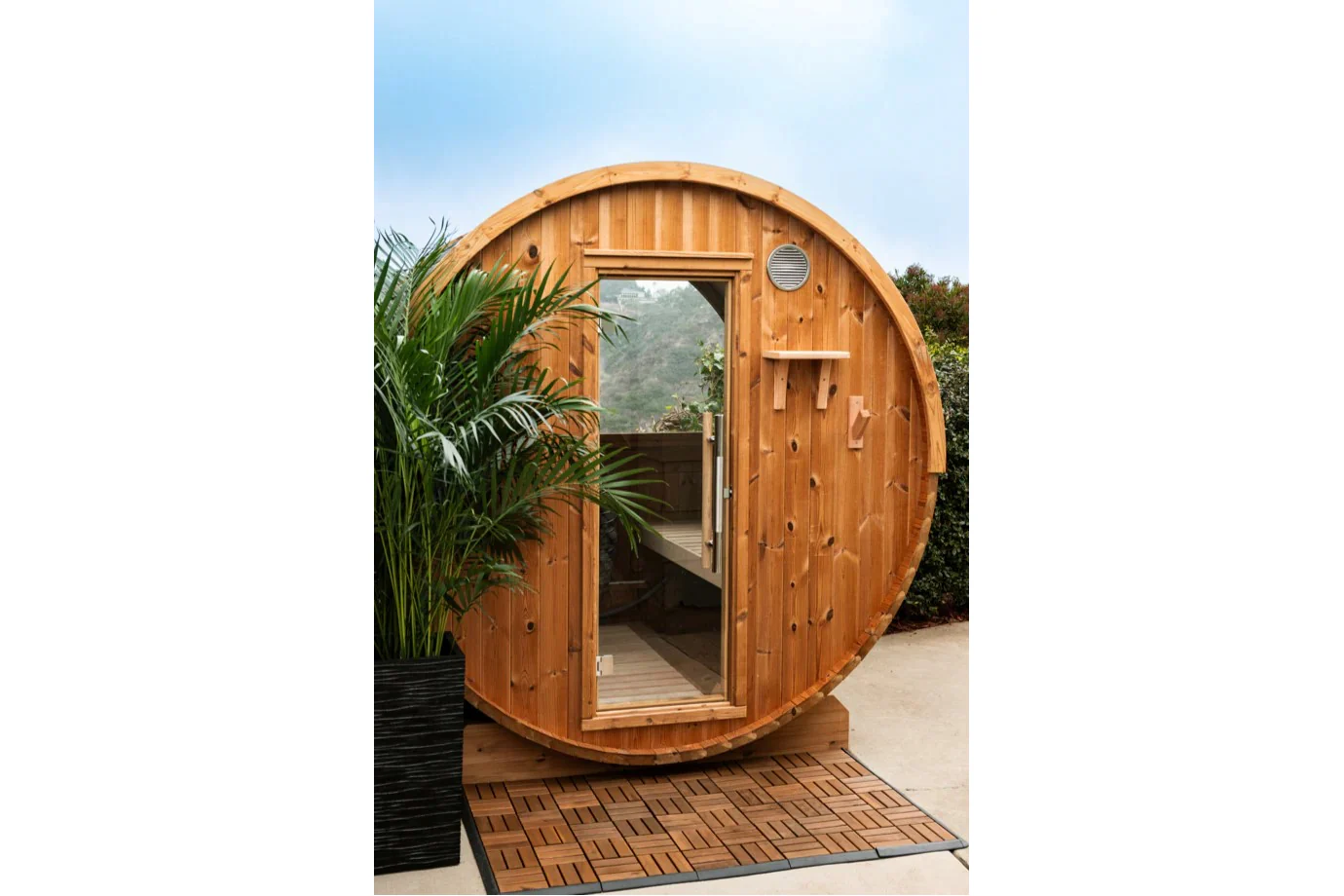 Almost Heaven Takoa 4-6 Person Half Moon Barrel Sauna (Heritage Collection) (🧨JULY 4th SALE) - Image 2