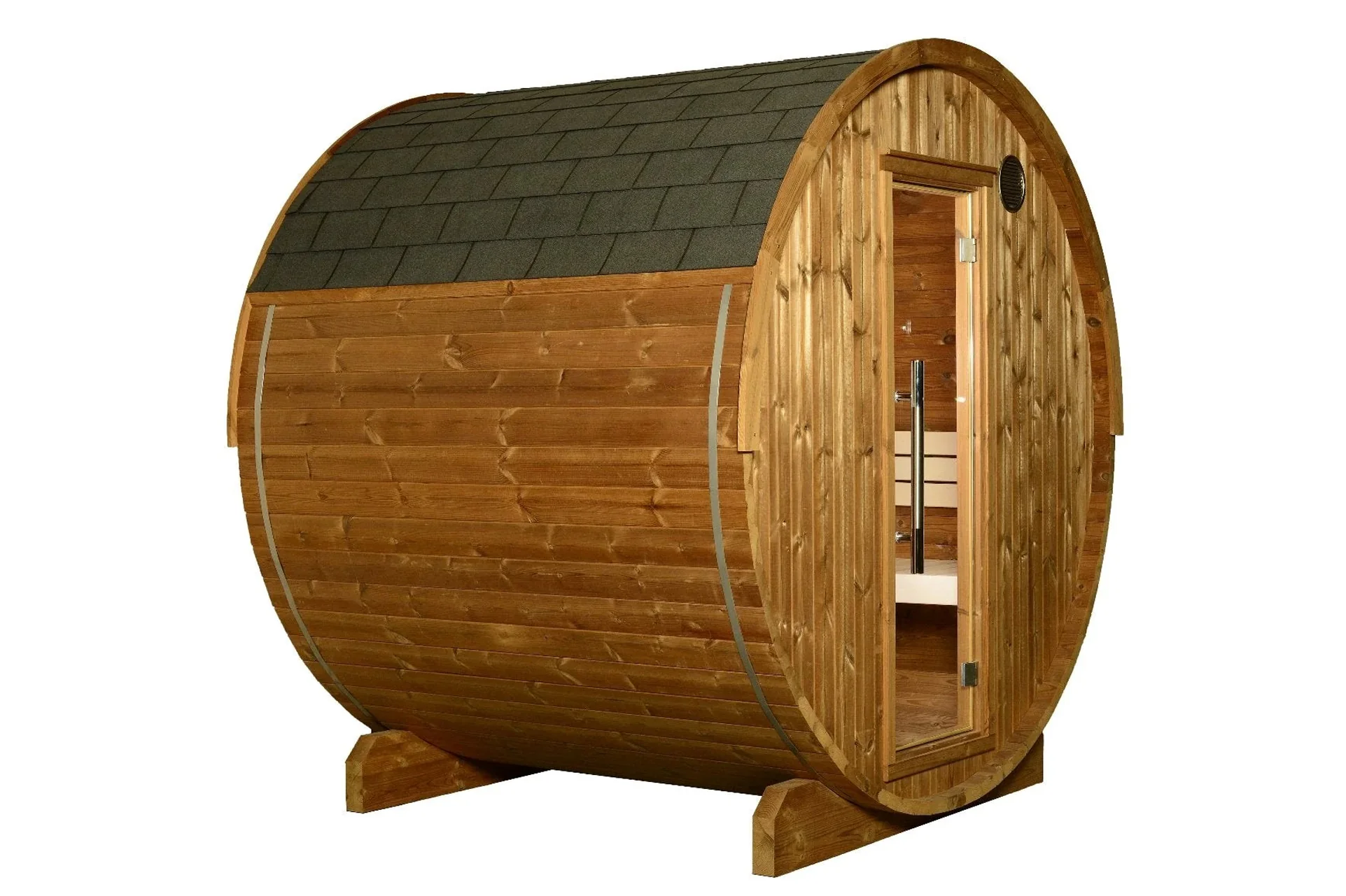 Almost Heaven Takoa 4-6 Person Half Moon Barrel Sauna (Heritage Collection) (🧨JULY 4th SALE) - Image 3
