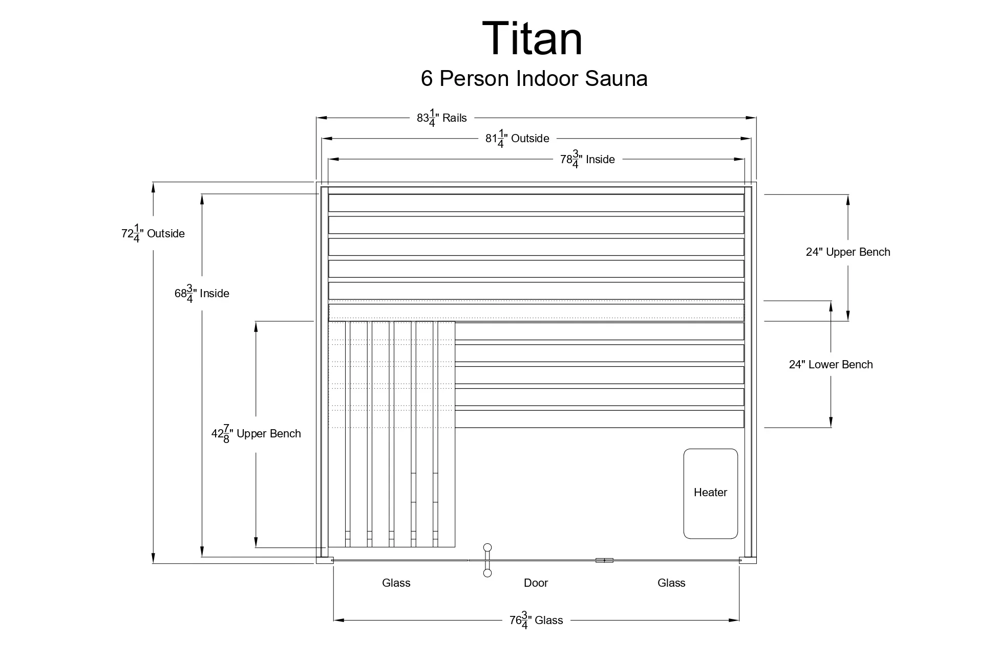 Almost Heaven Titan 6-Person Indoor Sauna (Vision Series) - Image 11