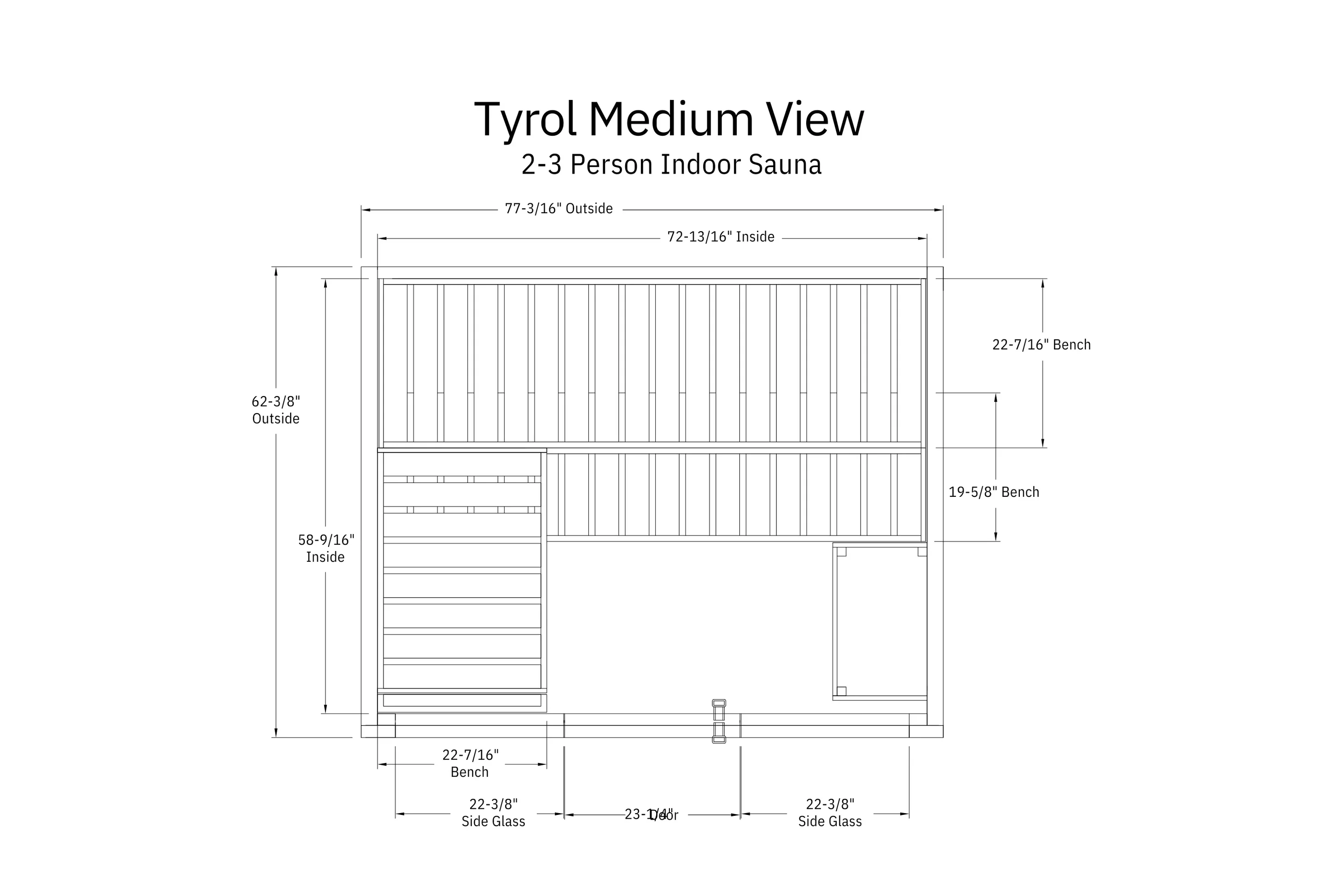 Almost Heaven Tyrol 3-5 Person Indoor Sauna (Heritage Collection) - Image 6