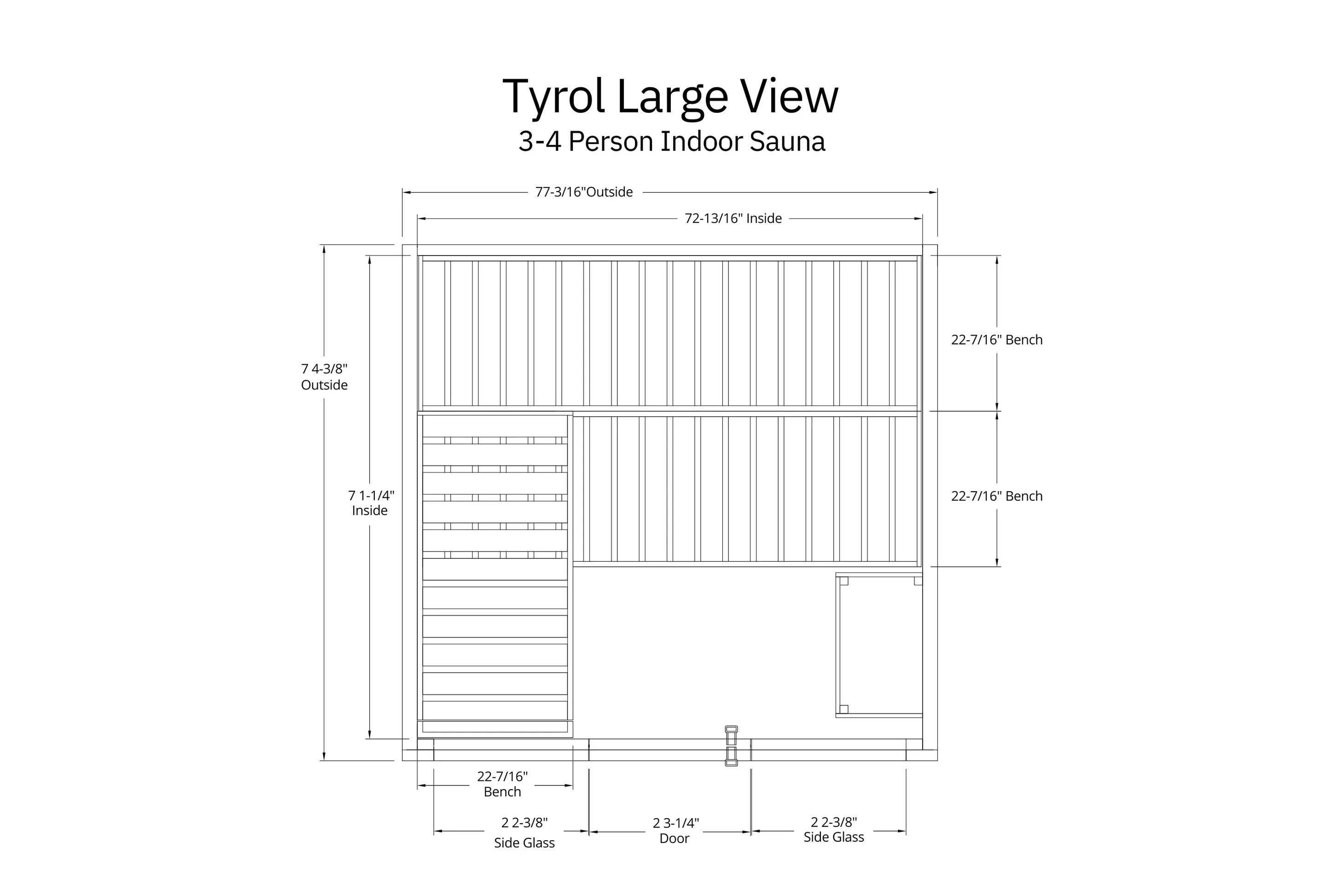 Almost Heaven Tyrol 3-5 Person Indoor Sauna (Heritage Collection) - Image 8