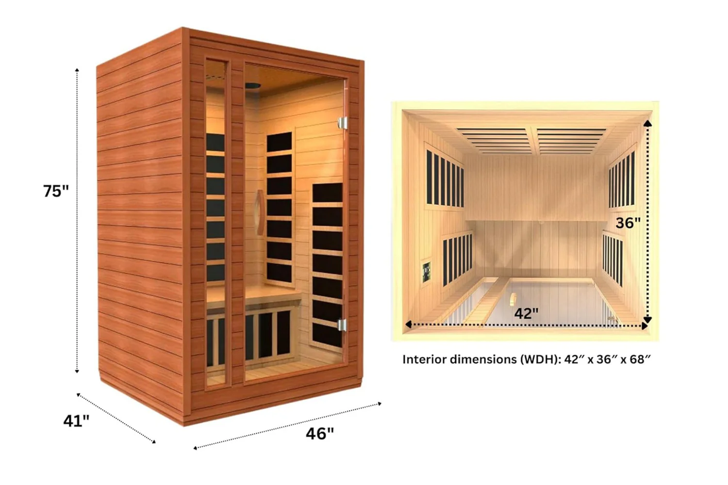 Dynamic "Cardoba" 2-Person FAR Infrared Full Spectrum Sauna (🧨JULY 4th SALE) - Image 5