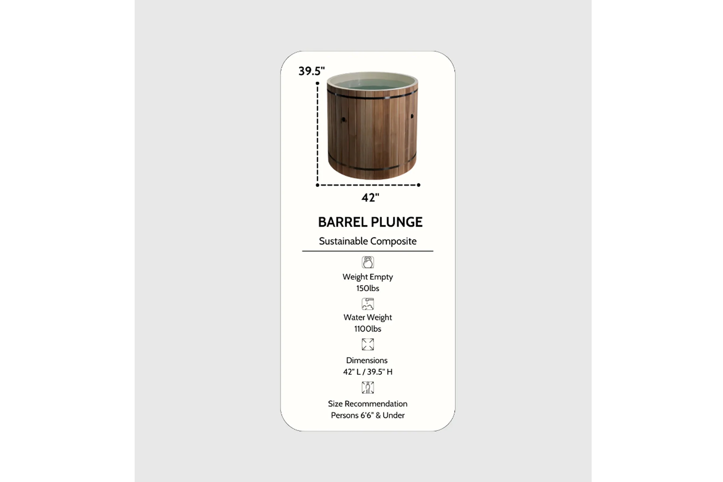 Dynamic Cold Therapy Pacific Cedar Barrel Cold Plunge - Image 13