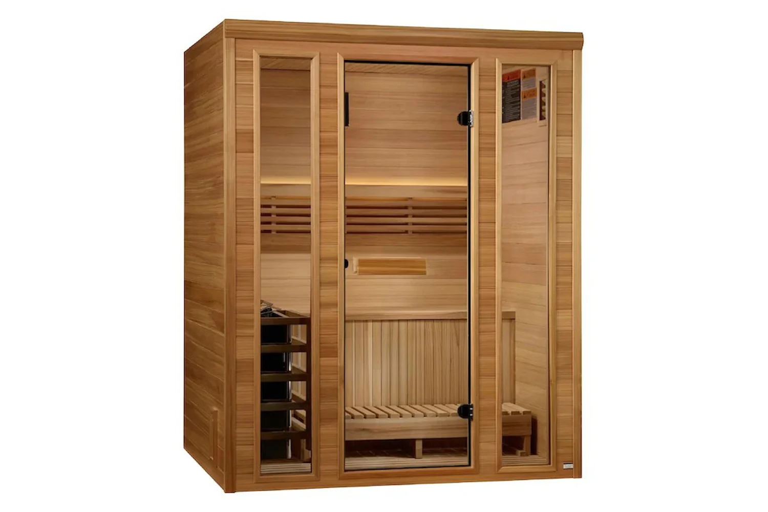 Golden Designs "Andermatt Edition" 3-Person Traditional Steam Sauna (Pacific Clear Cedar)