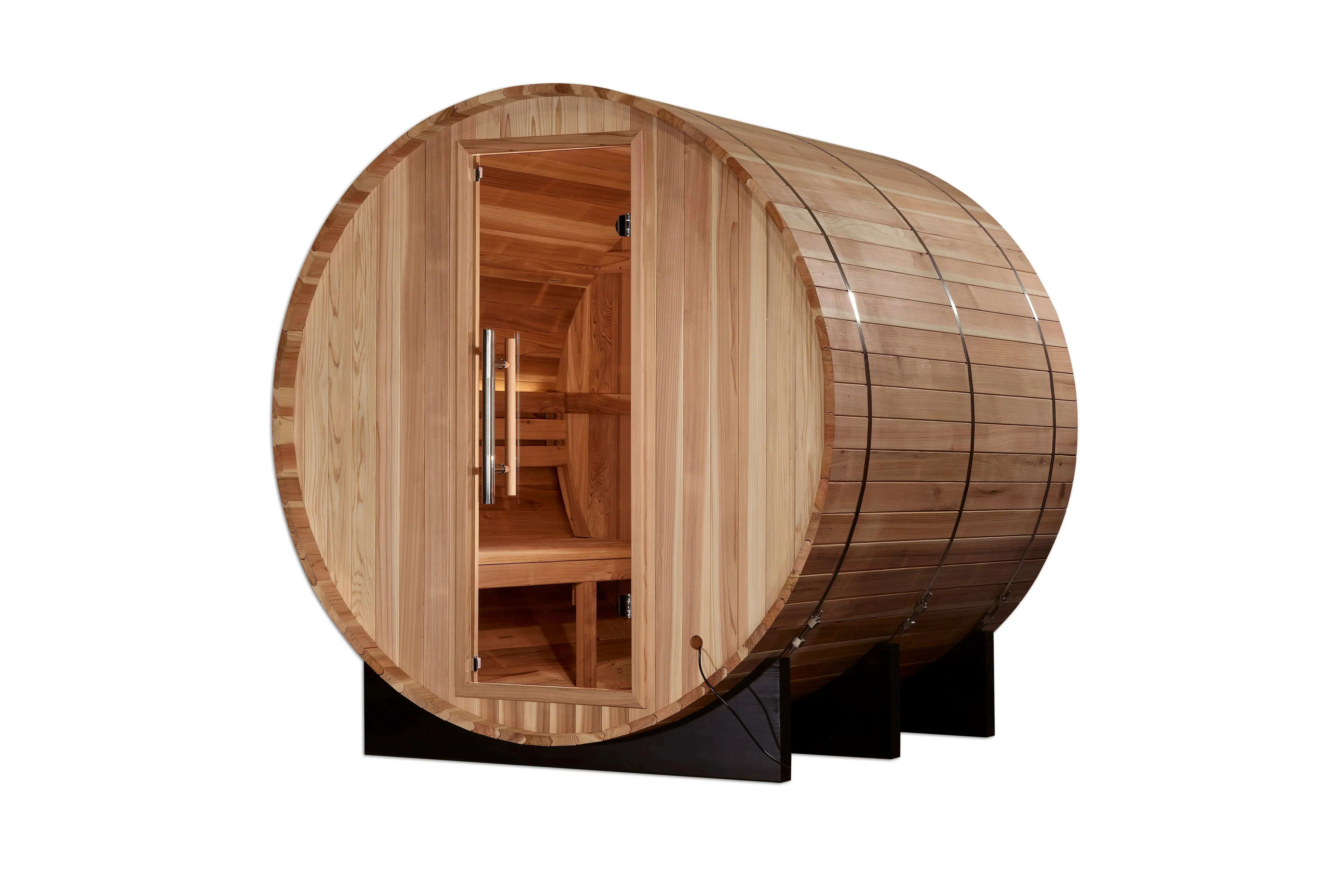 Golden Designs "Arosa" 4 Person Barrel Traditional Sauna - Image 5
