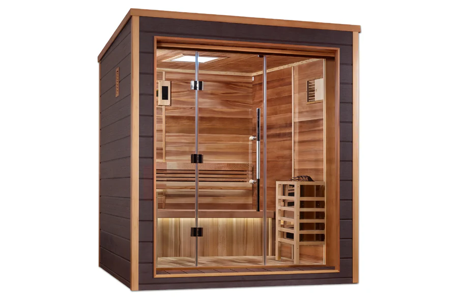Golden Designs "Drammen" 3-Person Outdoor/Indoor Traditional Sauna - Image 11