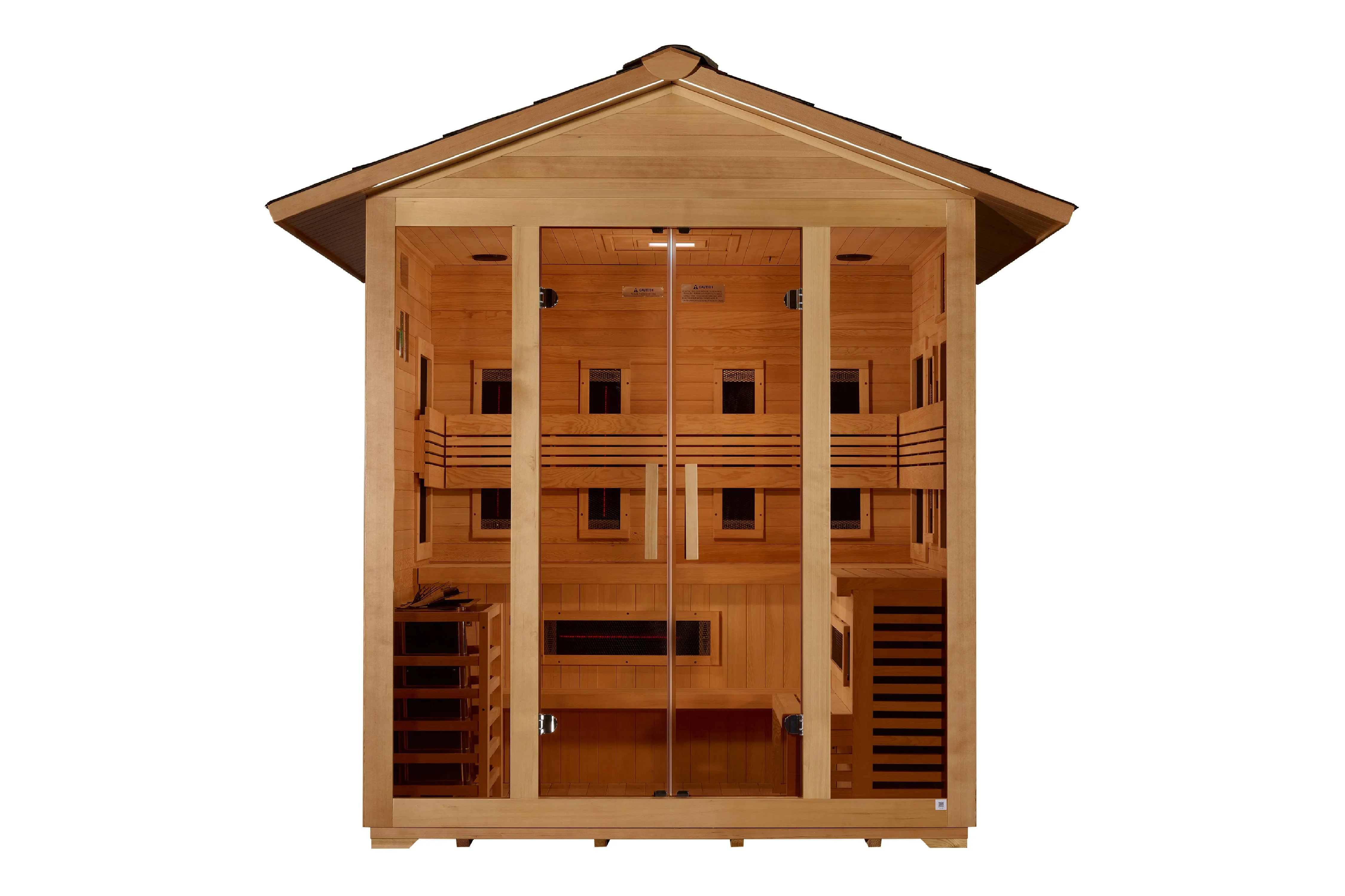 Golden Designs "Gargellen" 5-Person Full Spectrum Hybrid Outdoor Sauna - Image 3