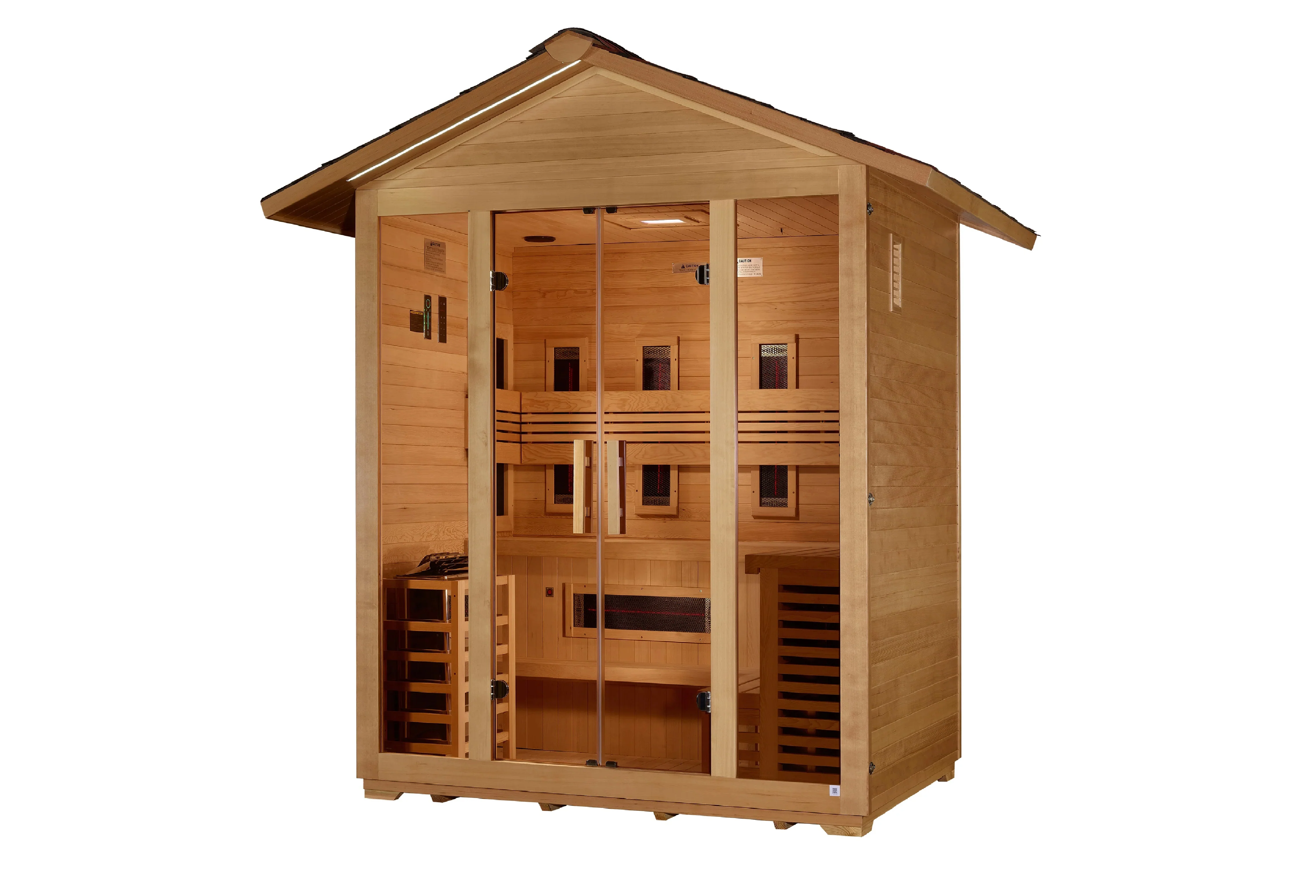 Golden Designs "Gargellen" 5-Person Full Spectrum Hybrid Outdoor Sauna - Image 4