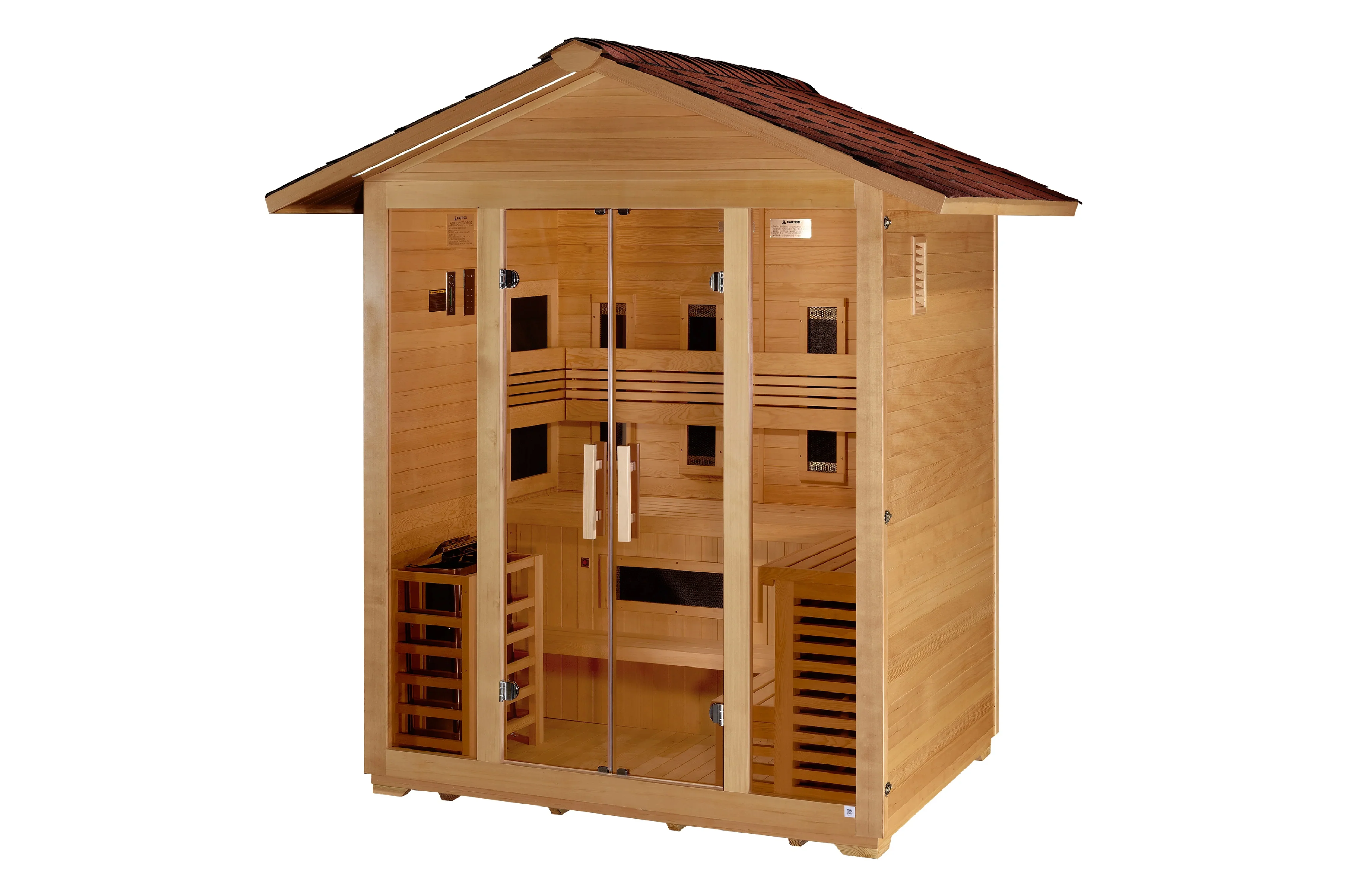 Golden Designs "Gargellen" 5-Person Full Spectrum Hybrid Outdoor Sauna - Image 5