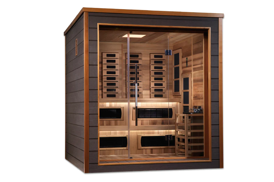 Golden Designs "Karlstad" 6-Person Outdoor/Indoor Hybrid Full Spectrum Sauna - Image 11