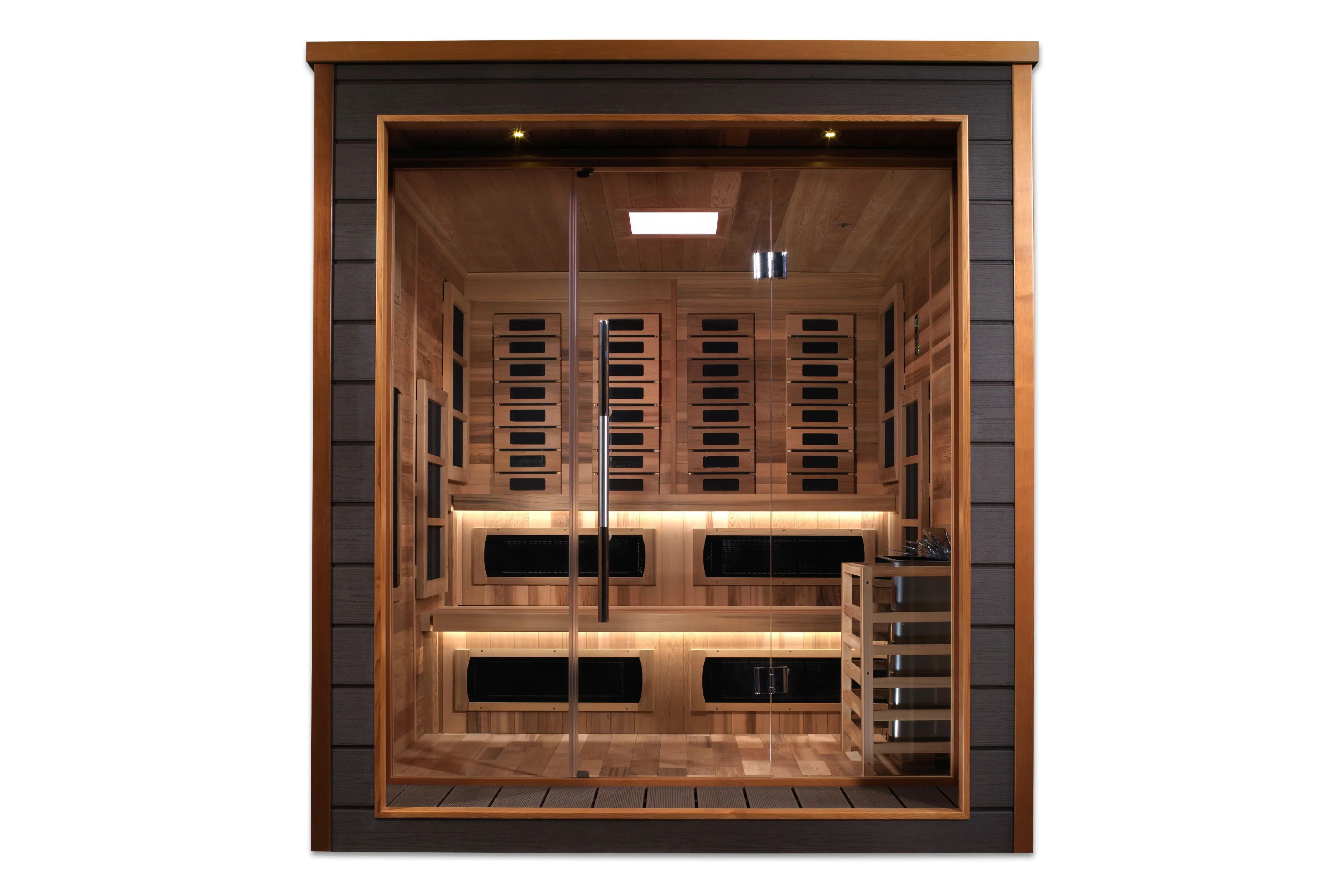 Golden Designs "Karlstad" 6-Person Outdoor/Indoor Hybrid Full Spectrum Sauna - Image 3