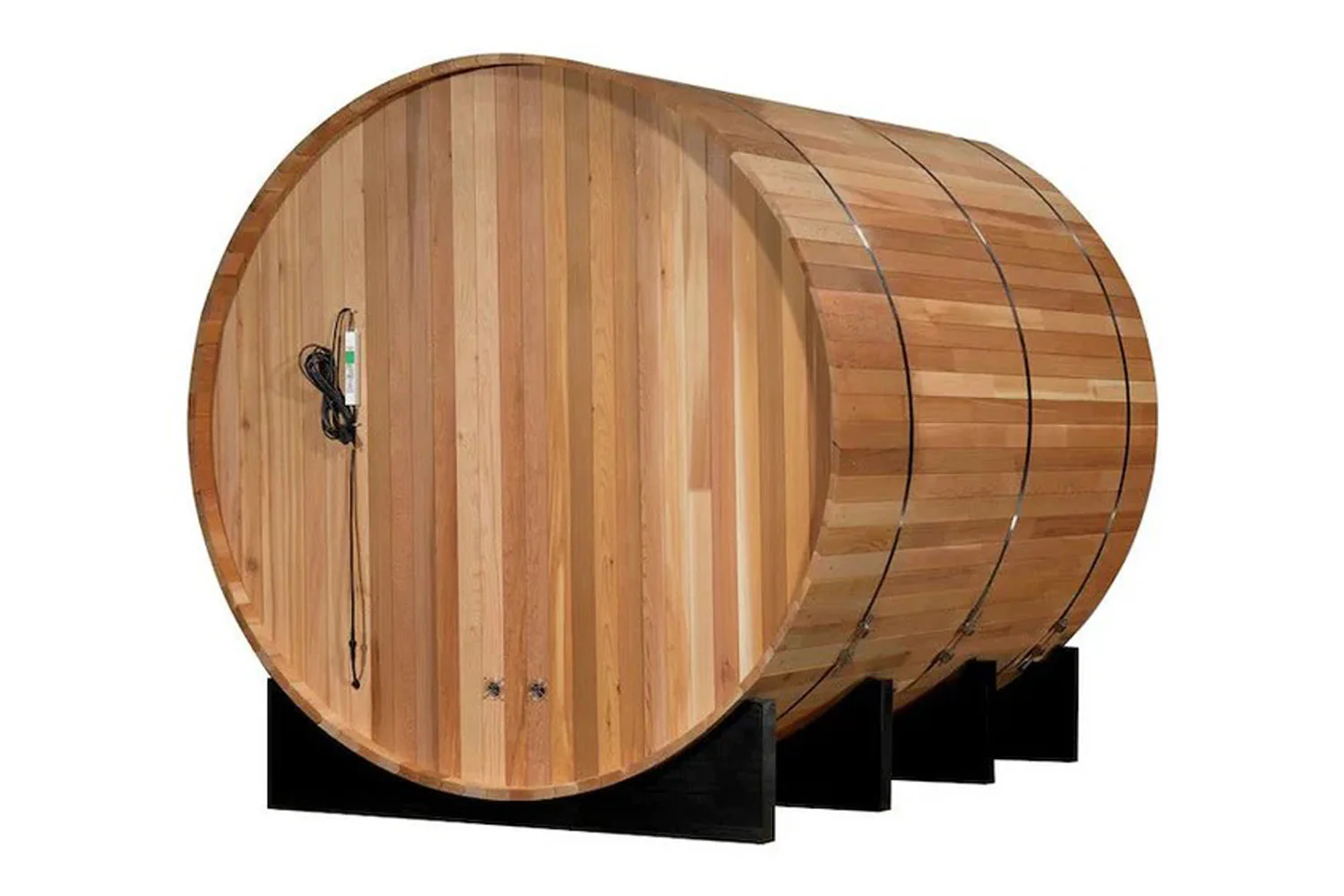 Golden Designs "Marstrand Edition" 6-Person Traditional Outdoor Barrel Steam Sauna with Canadian Red Cedar Wood - Image 3