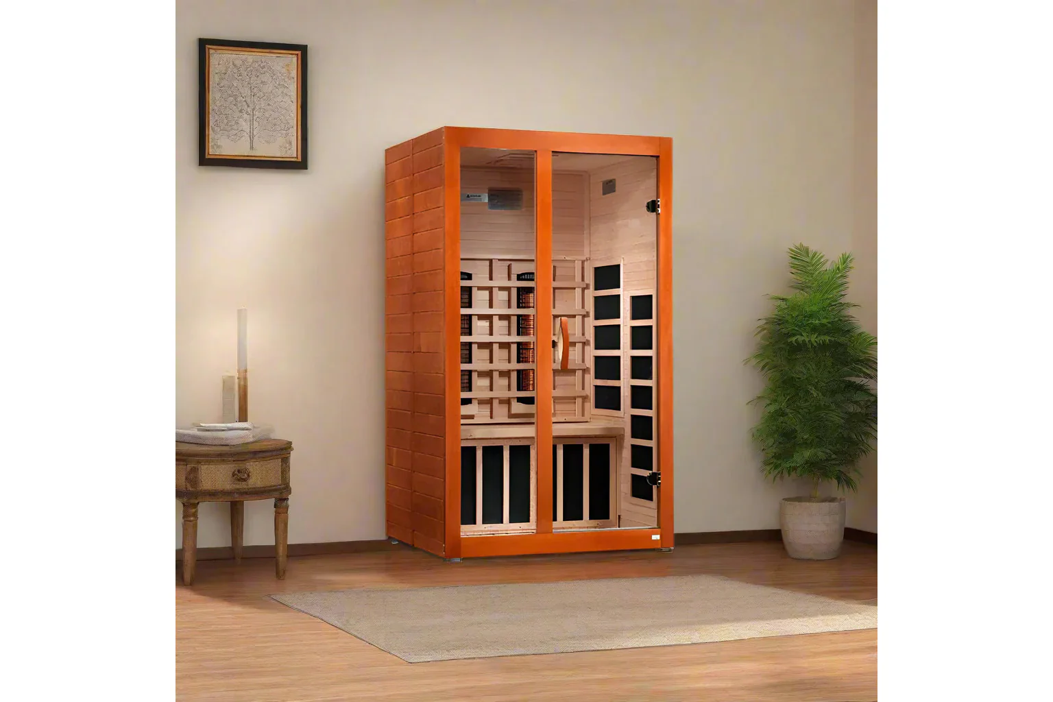 Golden Designs NEW 2026 "Santiago" 2-Person Far- Infrared Indoor Sauna - Image 2