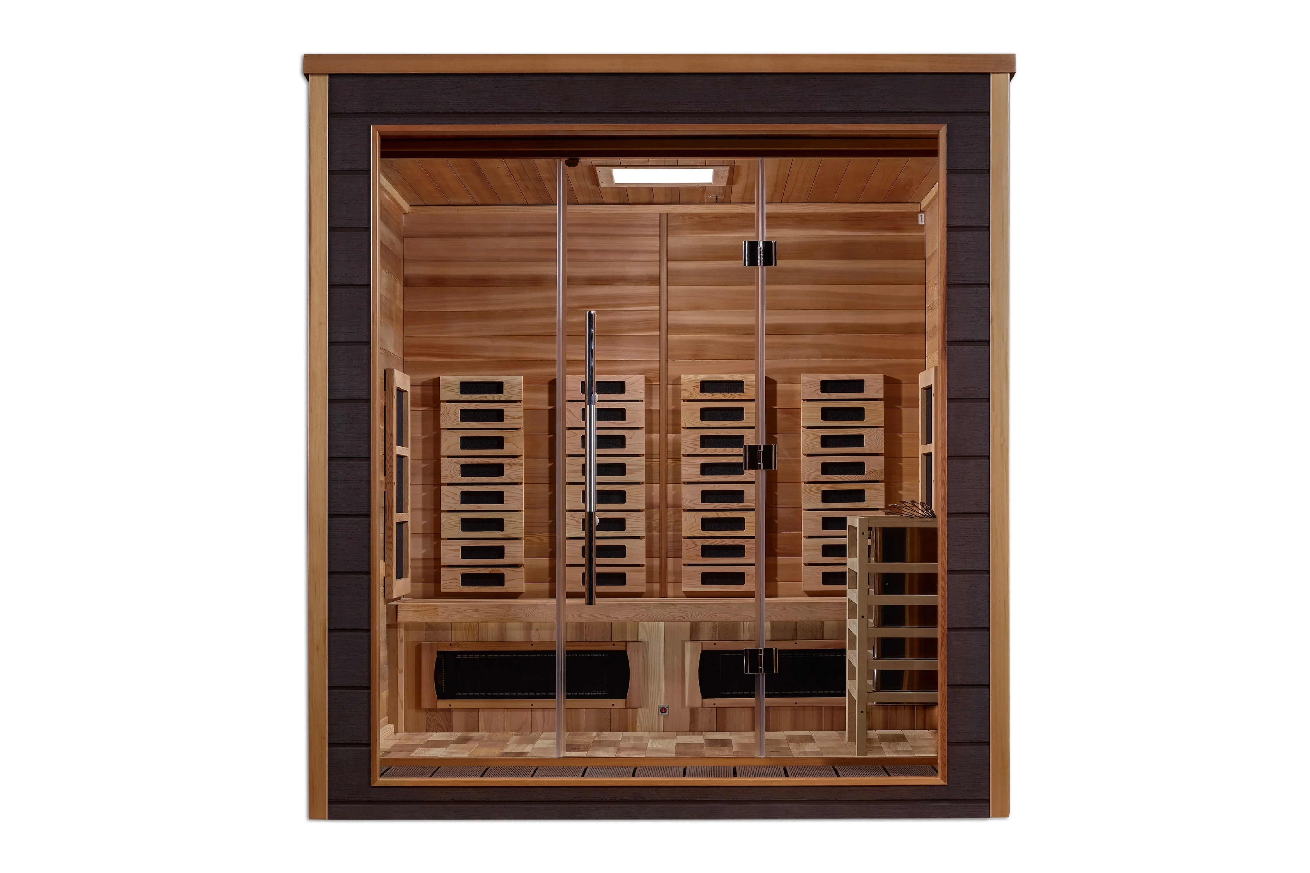 Golden Designs "Visby" 3-Person Outdoor/Indoor PureTech Hybrid Full Spectrum Sauna - Image 3