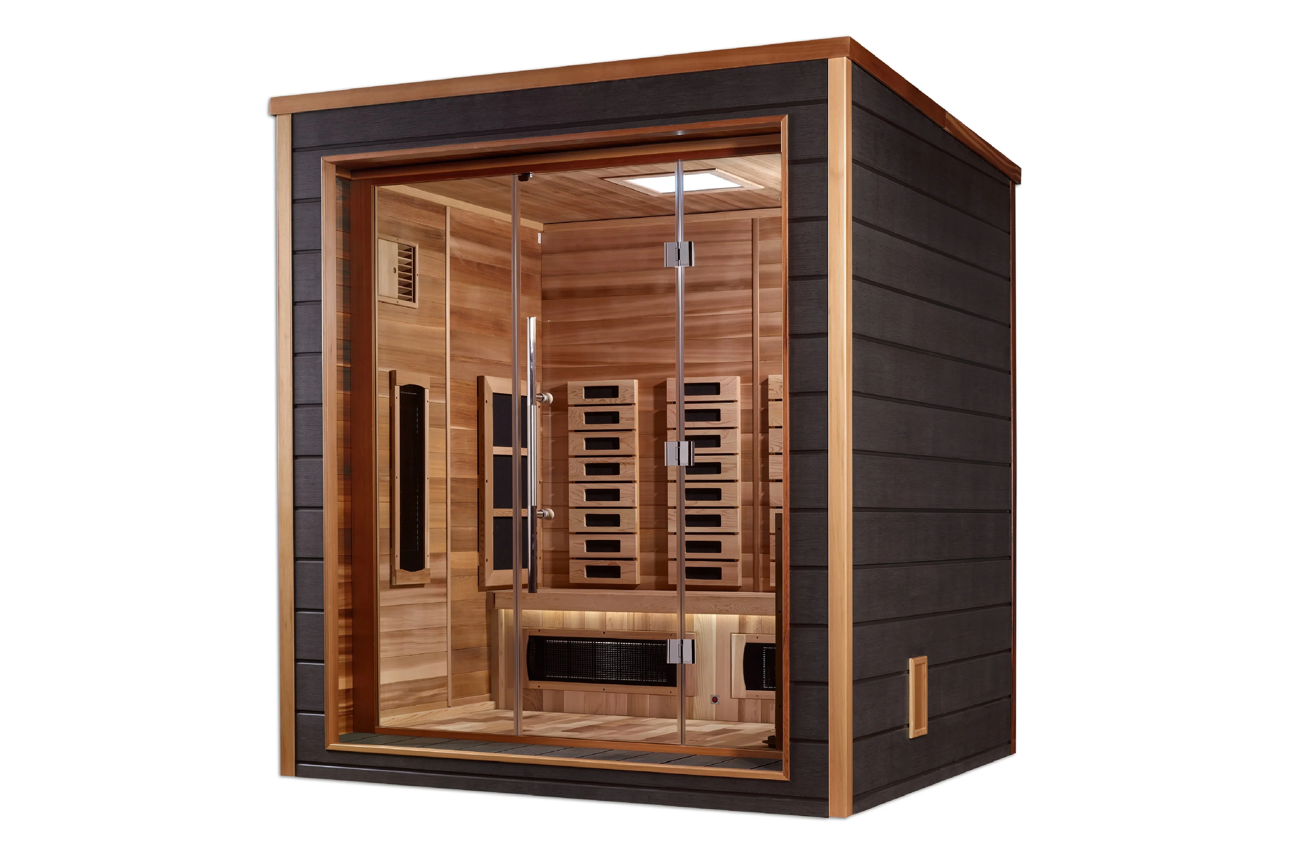 Golden Designs "Visby" 3-Person Outdoor/Indoor PureTech Hybrid Full Spectrum Sauna - Image 4