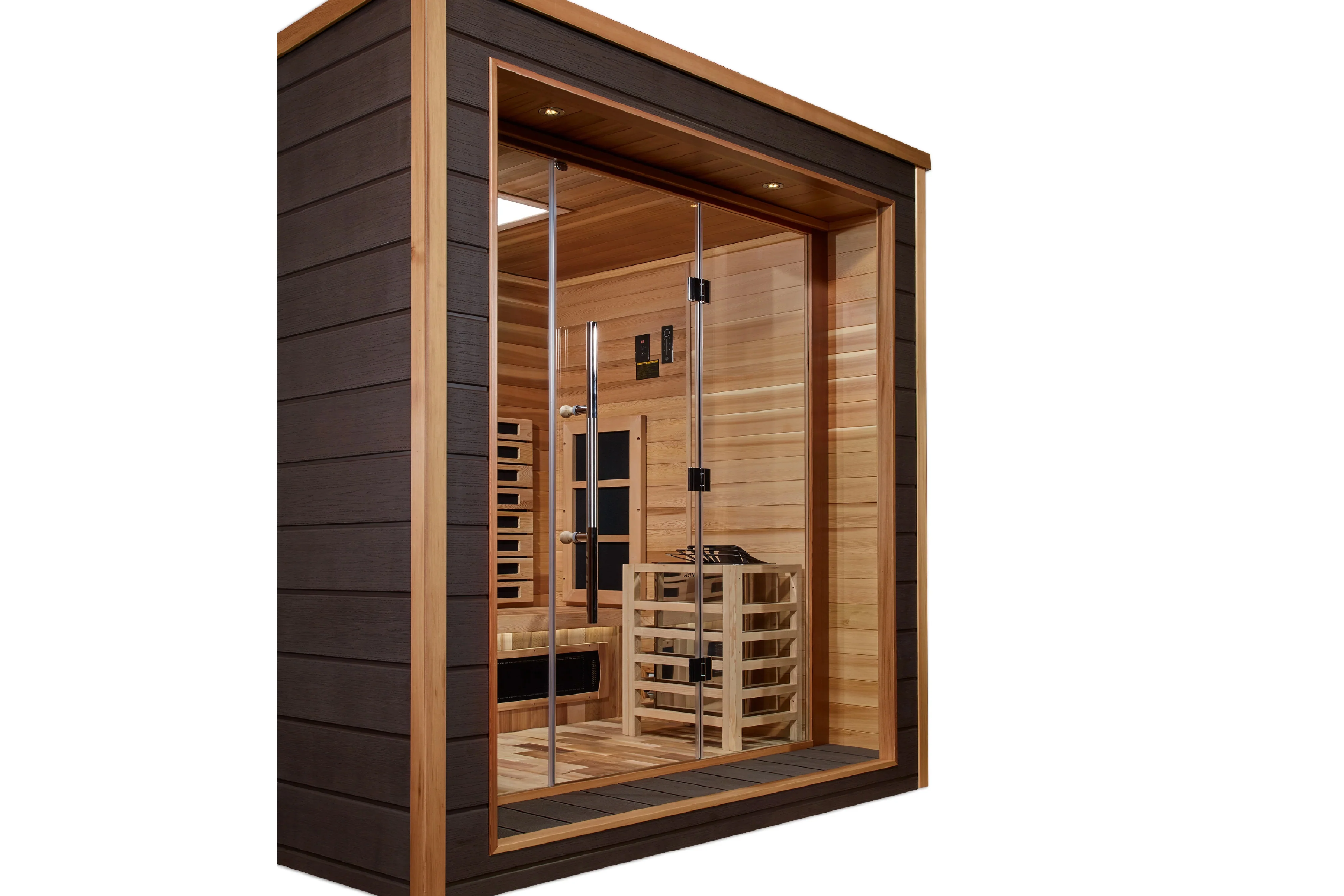 Golden Designs "Visby" 3-Person Outdoor/Indoor PureTech Hybrid Full Spectrum Sauna - Image 5