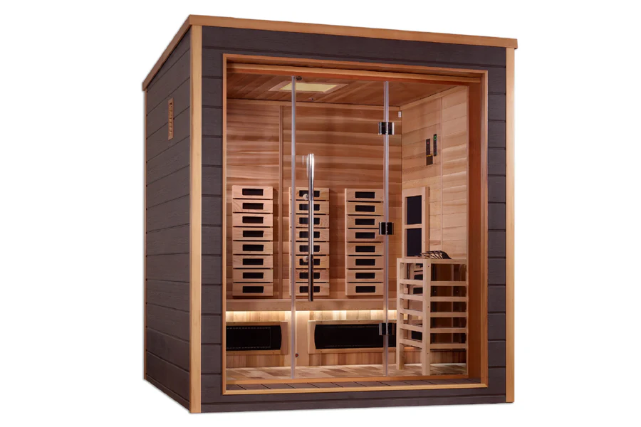 Golden Designs "Visby" 3-Person Outdoor/Indoor PureTech Hybrid Full Spectrum Sauna - Image 7