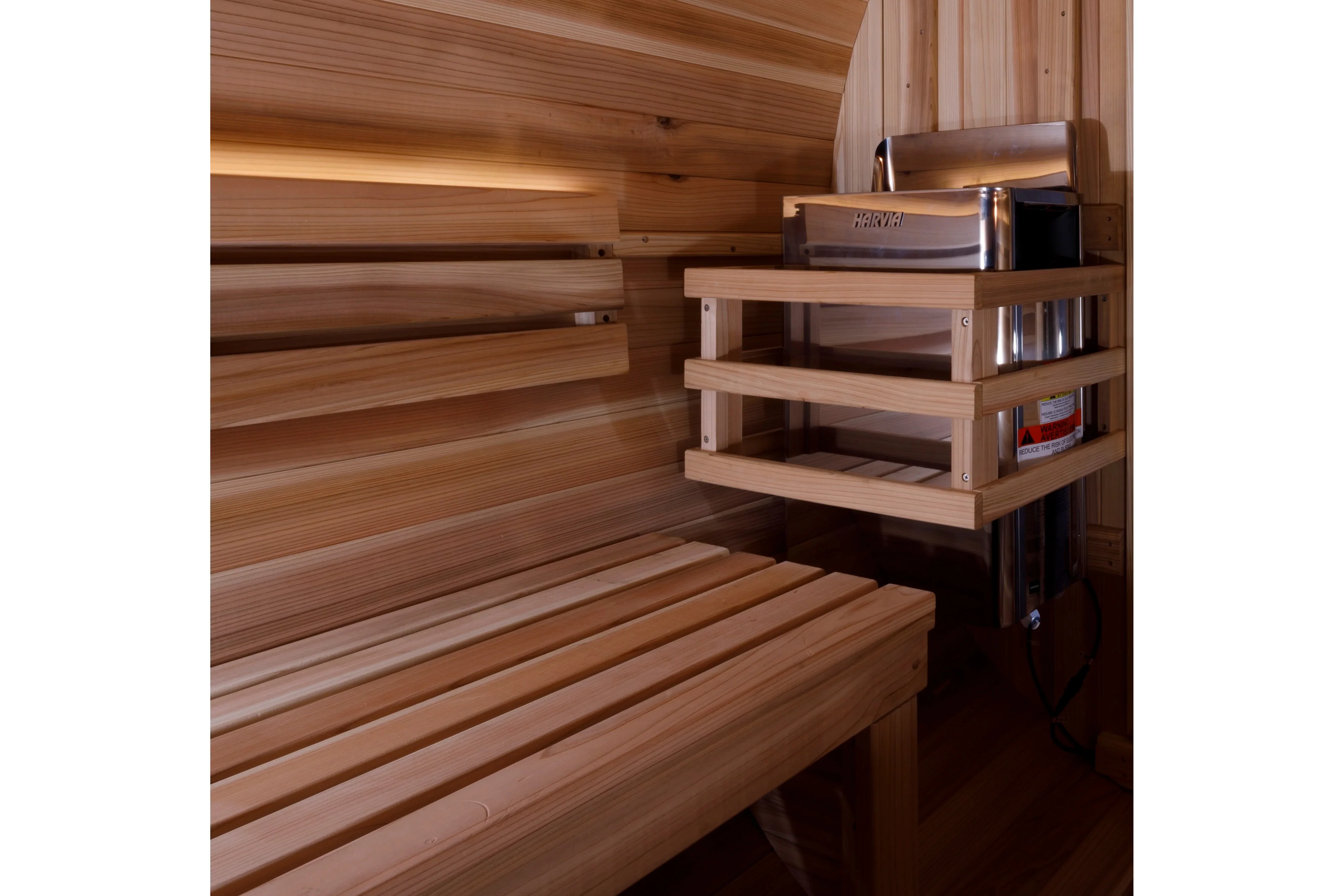Golden Designs "Zurich" 4-Person Barrel Traditional Sauna (w/ Bronze Privacy View) - Image 7