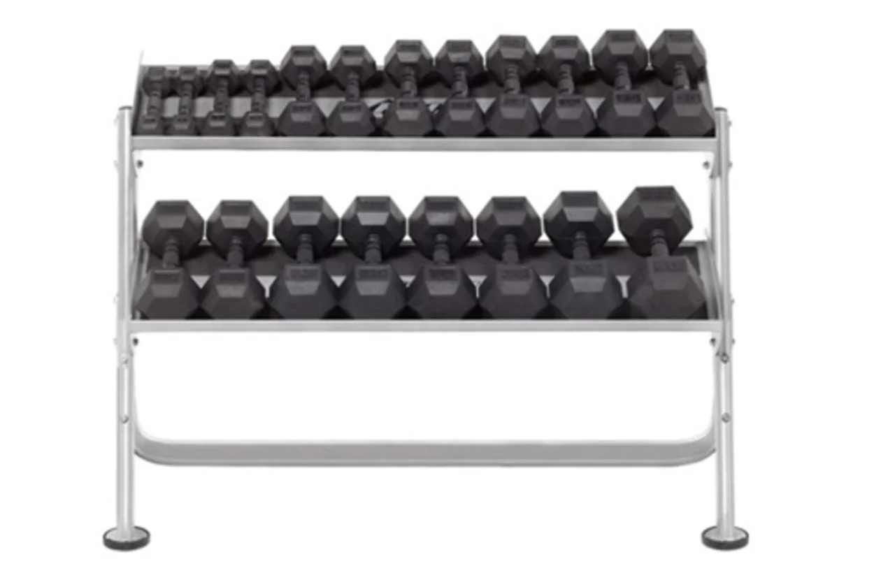 Hoist 48" 2-Tier 12+ Pair Dumbbell Rack w/ Optional 3rd Tier (HF-5461-OPT-48) - Image 2