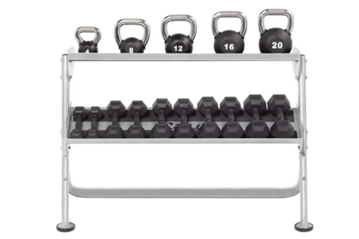 Hoist 48" 2-Tier 12+ Pair Dumbbell Rack w/ Optional 3rd Tier (HF-5461-OPT-48) - Image 3