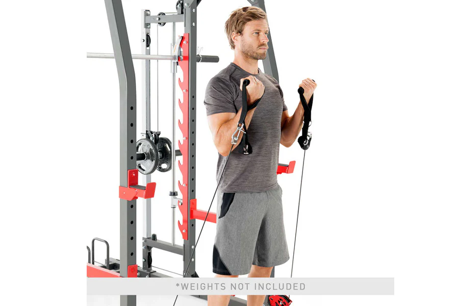 Marcy Pro Smith Machine Home Gym Training System Cage (SM-4903) - Image 9