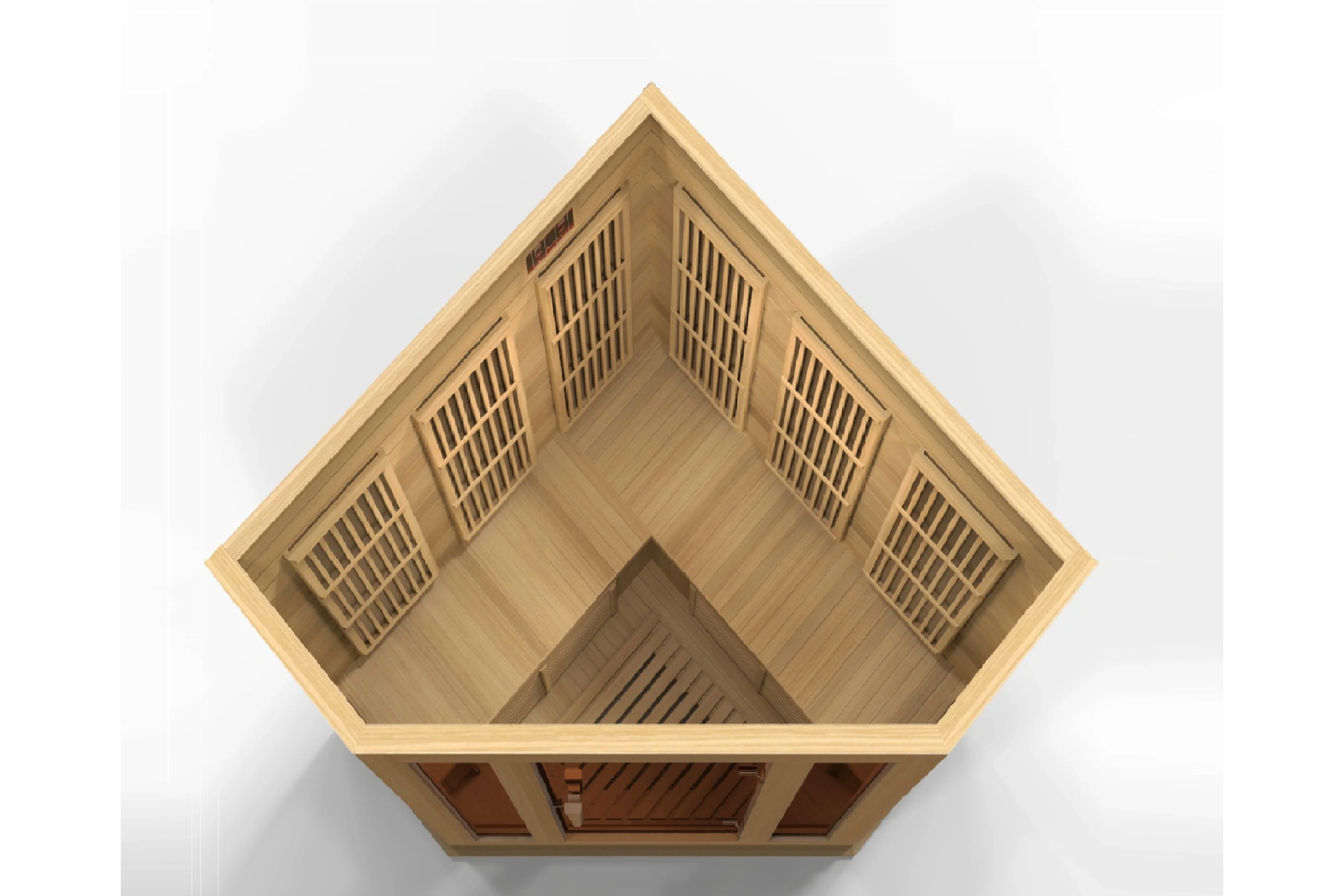 Maxxus 3-Person Corner Low EMF FAR Infrared Indoor Sauna - Image 9