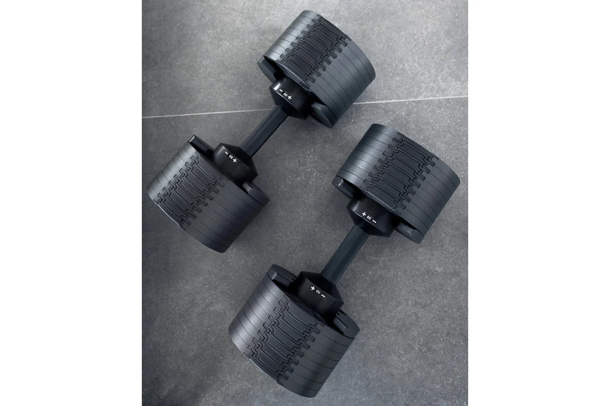 NÜOBELL 80lb Adjustable Dumbbells (Matte Black) - Image 14