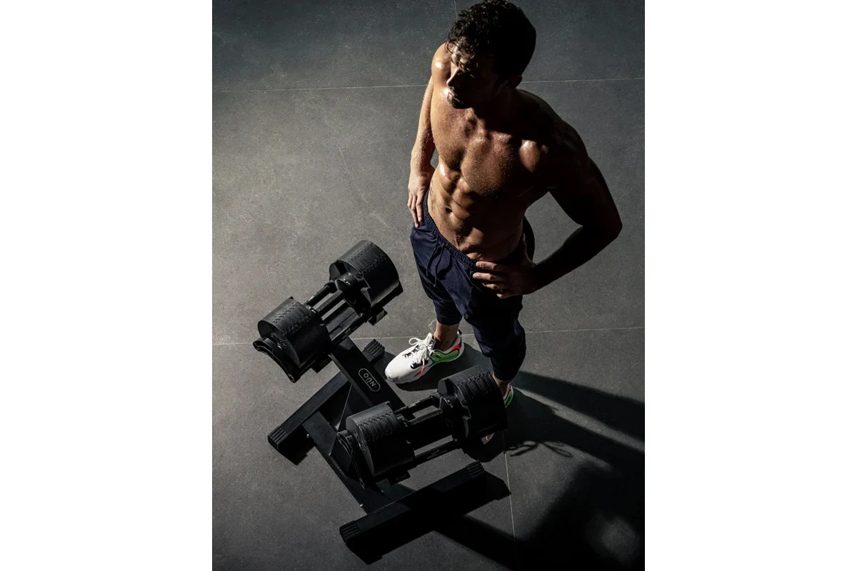 NÜOBELL 80lb Adjustable Dumbbells (Matte Black) - Image 16