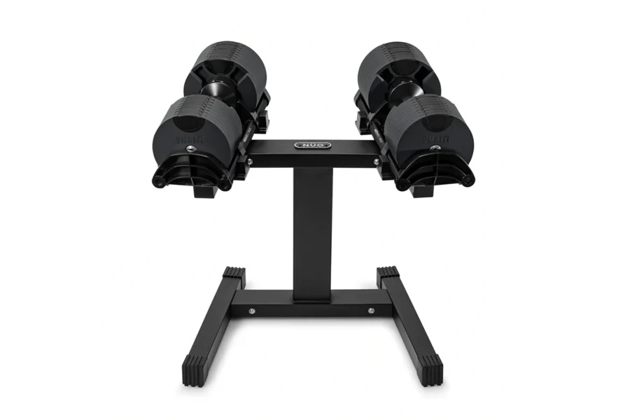 NĂOBELL Adjustable Dumbbell Stand (Black / Single-Legged) - Image 3