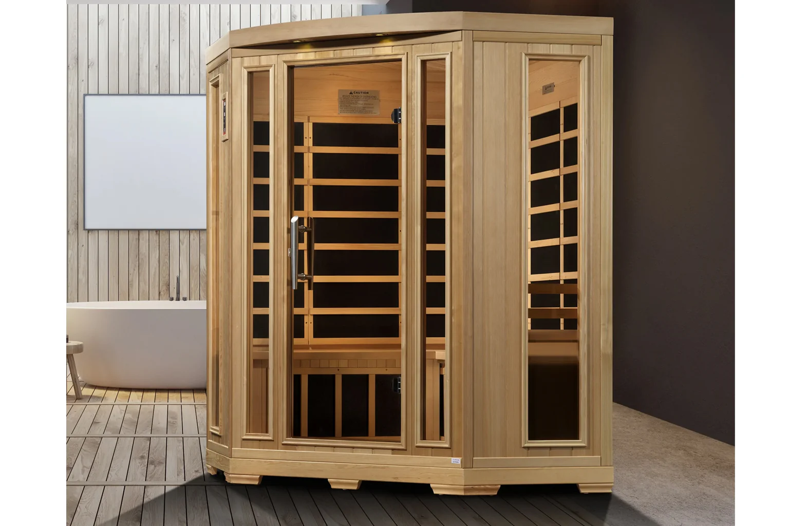 Pro 6 "Rebecca" 3-Person Corner Near Zero EMF Far Infrared Sauna (2025 Edition) - Image 6