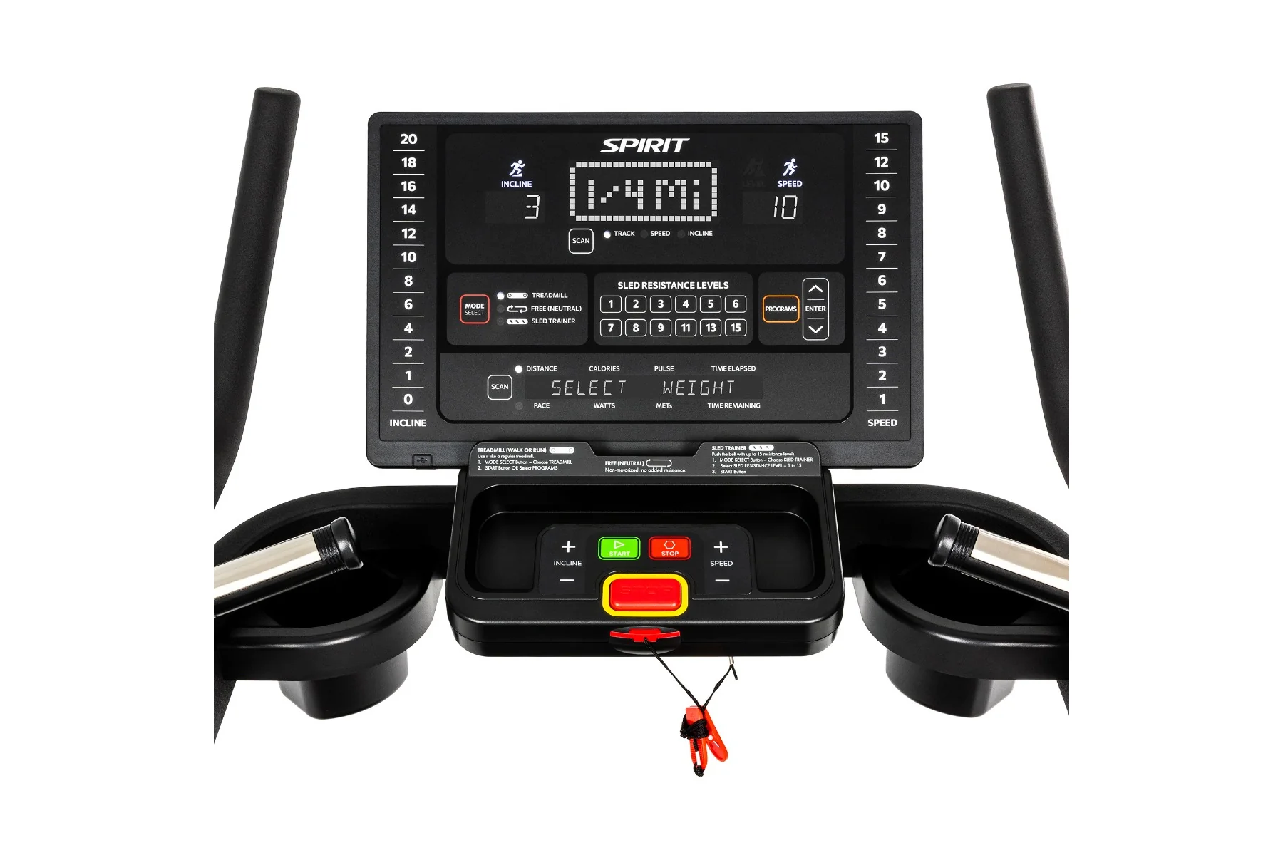 Spirit CTSBS900 Slat Belt Sled Treadmill - Image 11