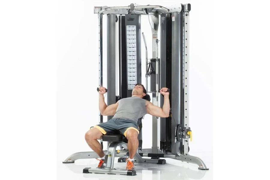 TuffStuff Evolution Corner Multi-Functional Trainer Home Gym System (CXT-200) w/ Smith Press Attachment (CXT-225) - Image 7