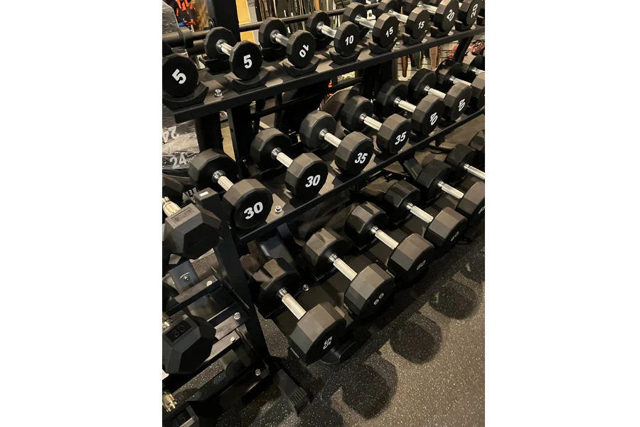Warrior 12-Sided Urethane Dumbbell Set (5-50lb) - Image 11