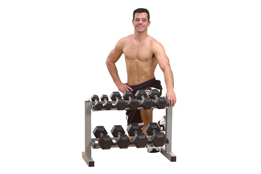 Warrior 2-Tier Horizontal Dumbbell Rack - Image 4