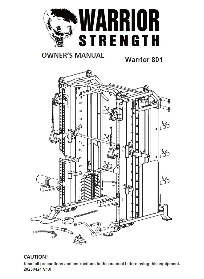 Warrior 801 Pro Power Rack Cage Functional Trainer Cable Pulley Home Gym w/ Smith Machine (🧨JULY 4th SALE) - Image 35