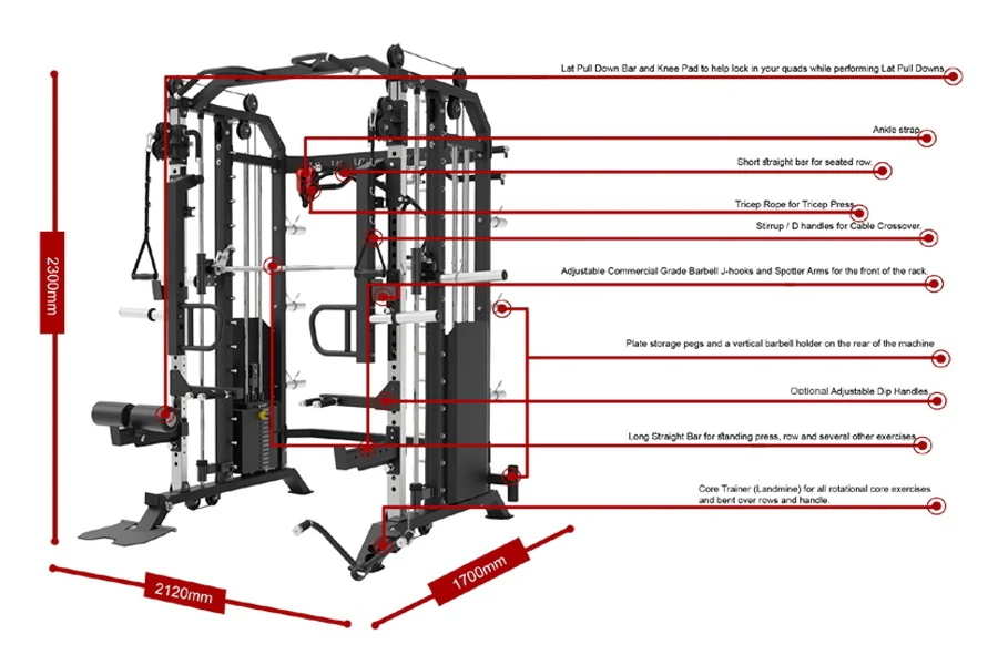 Warrior 801 Pro Power Rack Cage Functional Trainer Cable Pulley Home Gym w/ Smith Machine (🧨JULY 4th SALE) - Image 7