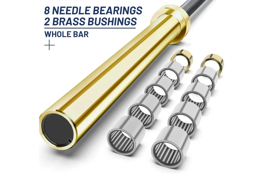 Warrior Black Cerakote & Gold Titanium Barbell - Image 2