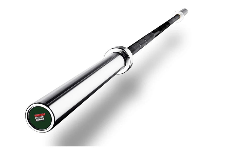 Warrior Black Zinc & Chrome Olympic Barbell - Image 4