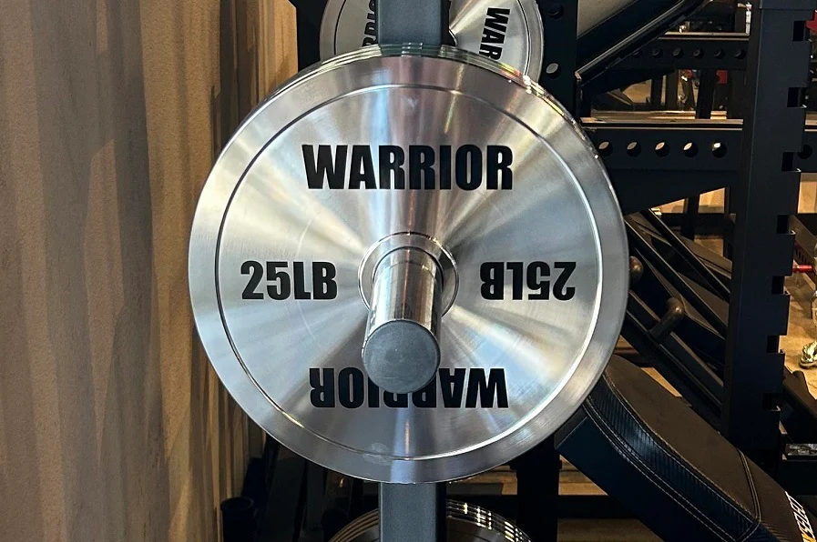 Warrior Chrome Olympic Weight Plates (230lb Set) - Image 4