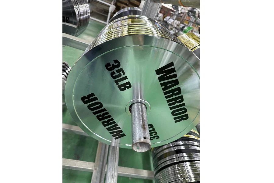 Warrior Chrome Olympic Weight Plates (230lb Set) - Image 5