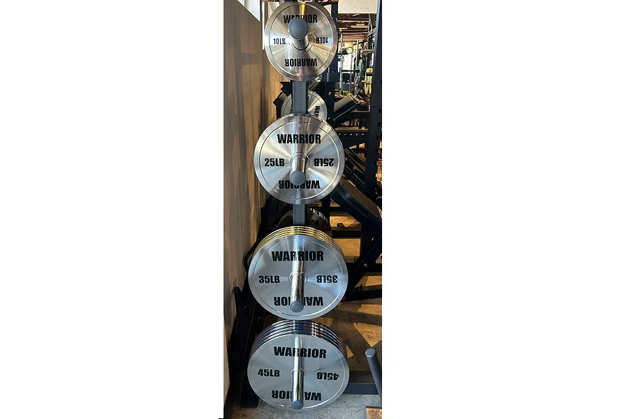 Warrior Chrome Olympic Weight Plates (230lb Set) - Image 6
